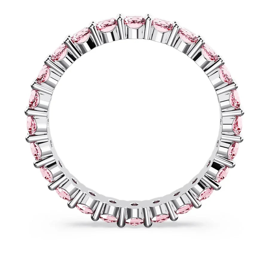 Anillo Swarovski - Matrix - Corte redondo - Rosa y Plata vista 4