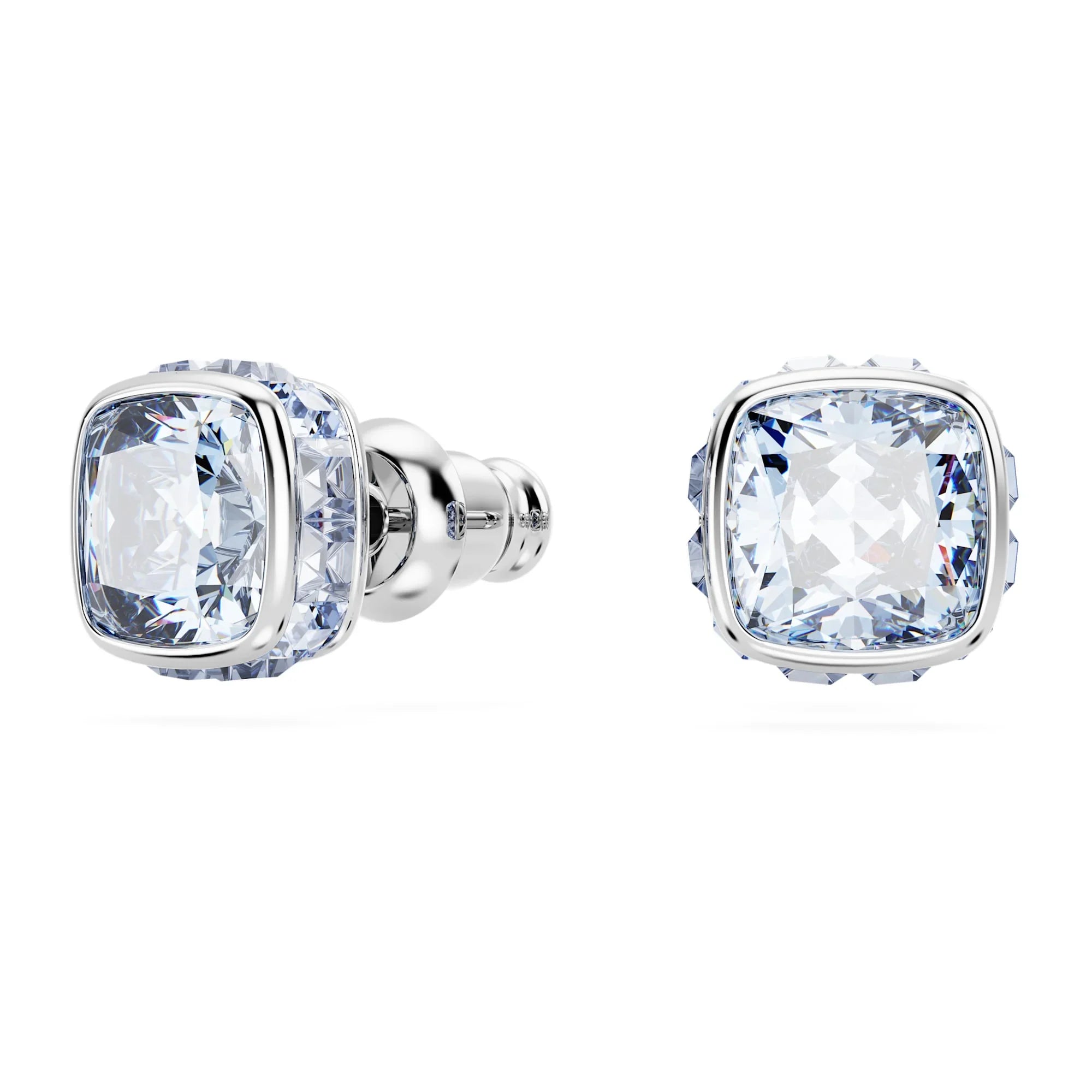 Cercei cu știfturi din argint, albastru, cu piatră de naștere, marți – Swarovski