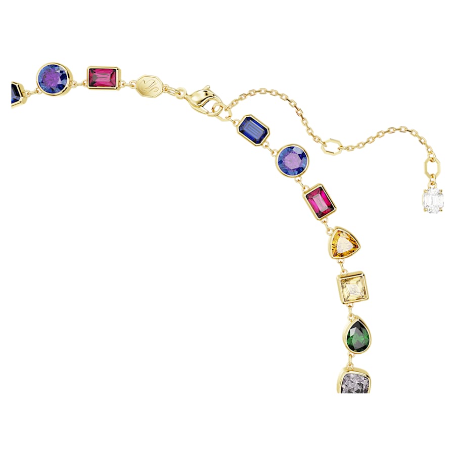 Collier Tennis Stilla Multicolore Doré Tailles Variées – Swarovski