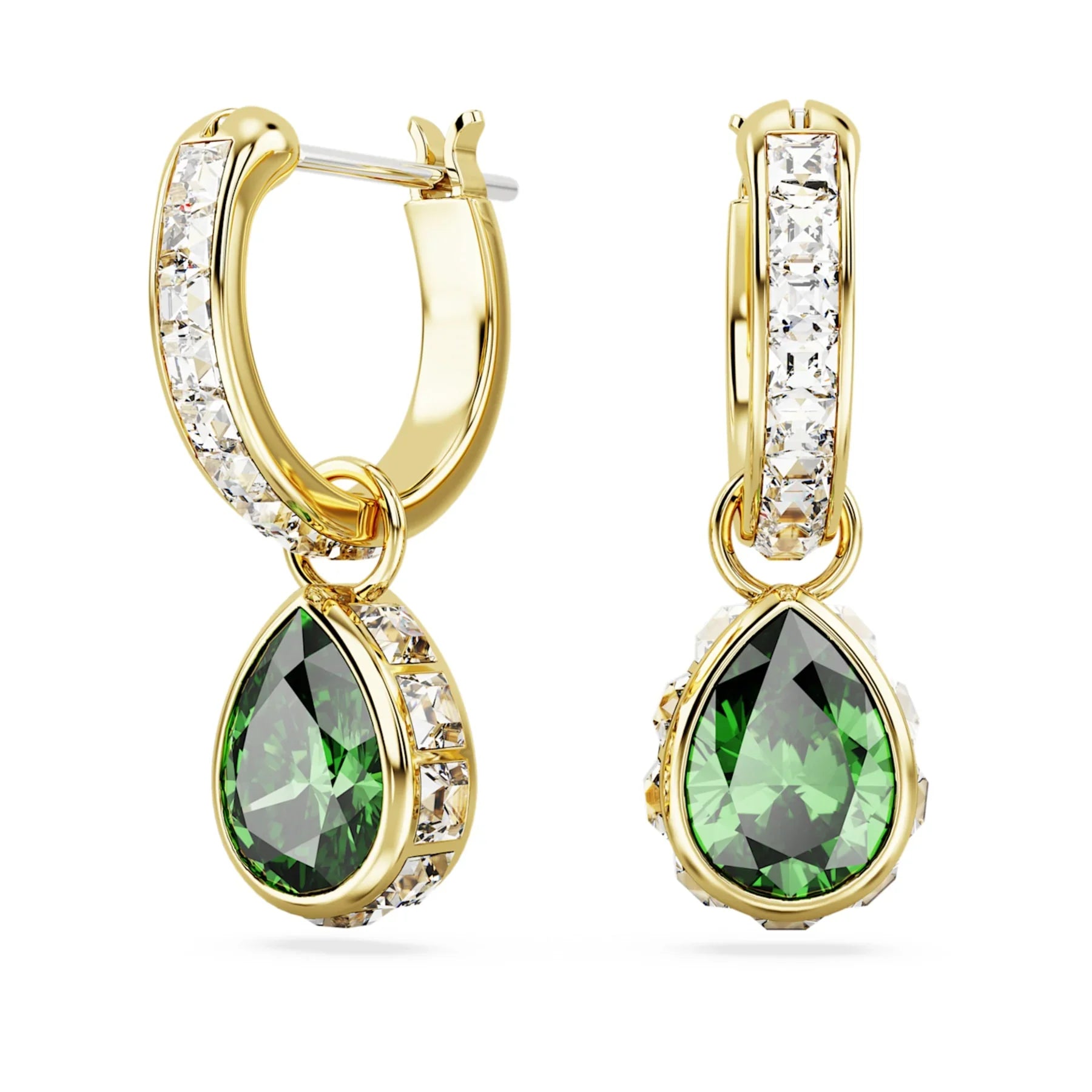 Kolczyki Swarovski – Chroma – Powłoka w odcieniu zieleni i złota, widok 3