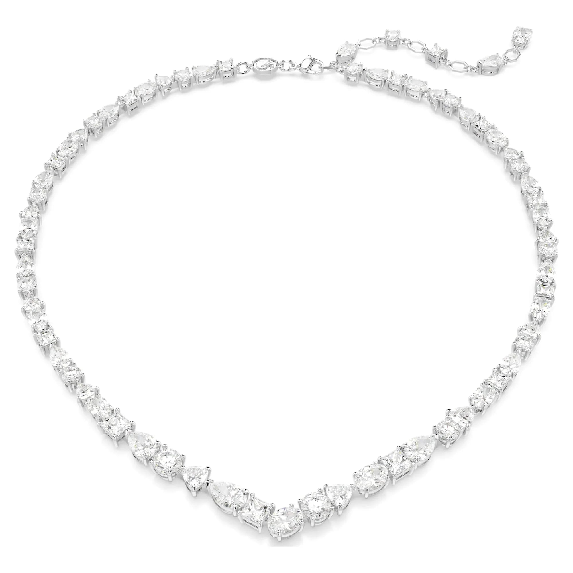 Silver Vit Mesmera Halsband Olika storlekar – Swarovski