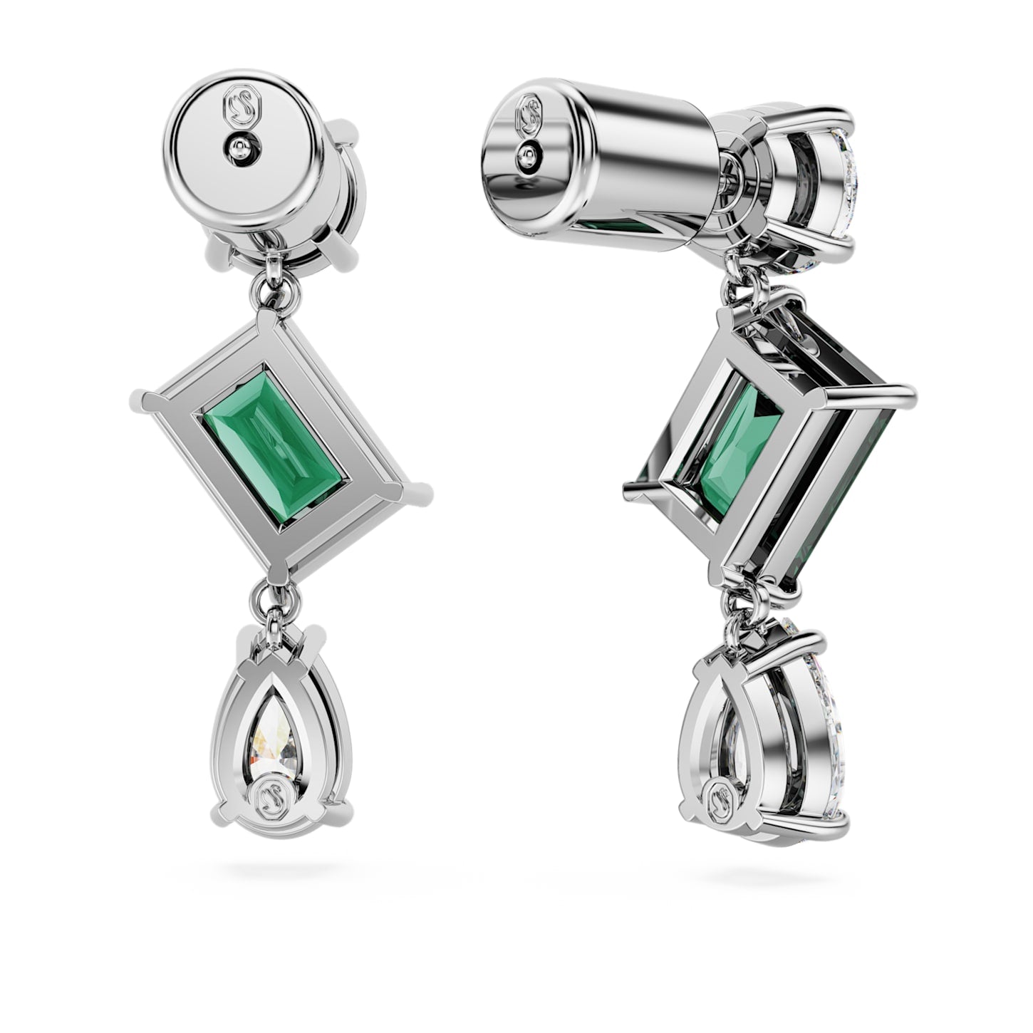 Women's Mesmera Green Silver Earrings – Swarovski