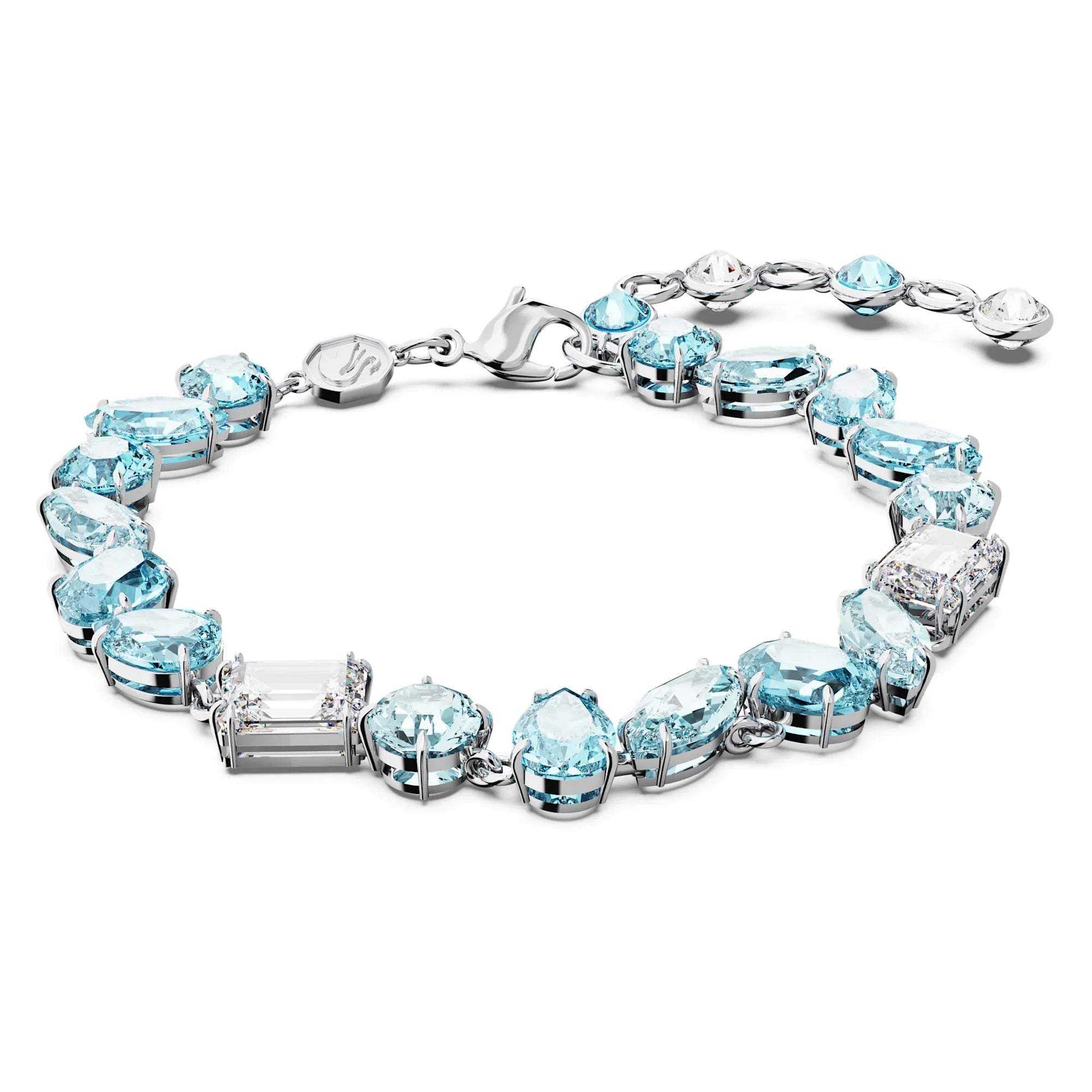 Náramek Swarovski - Gema - Různé velikosti - Modrý a Stříbrný