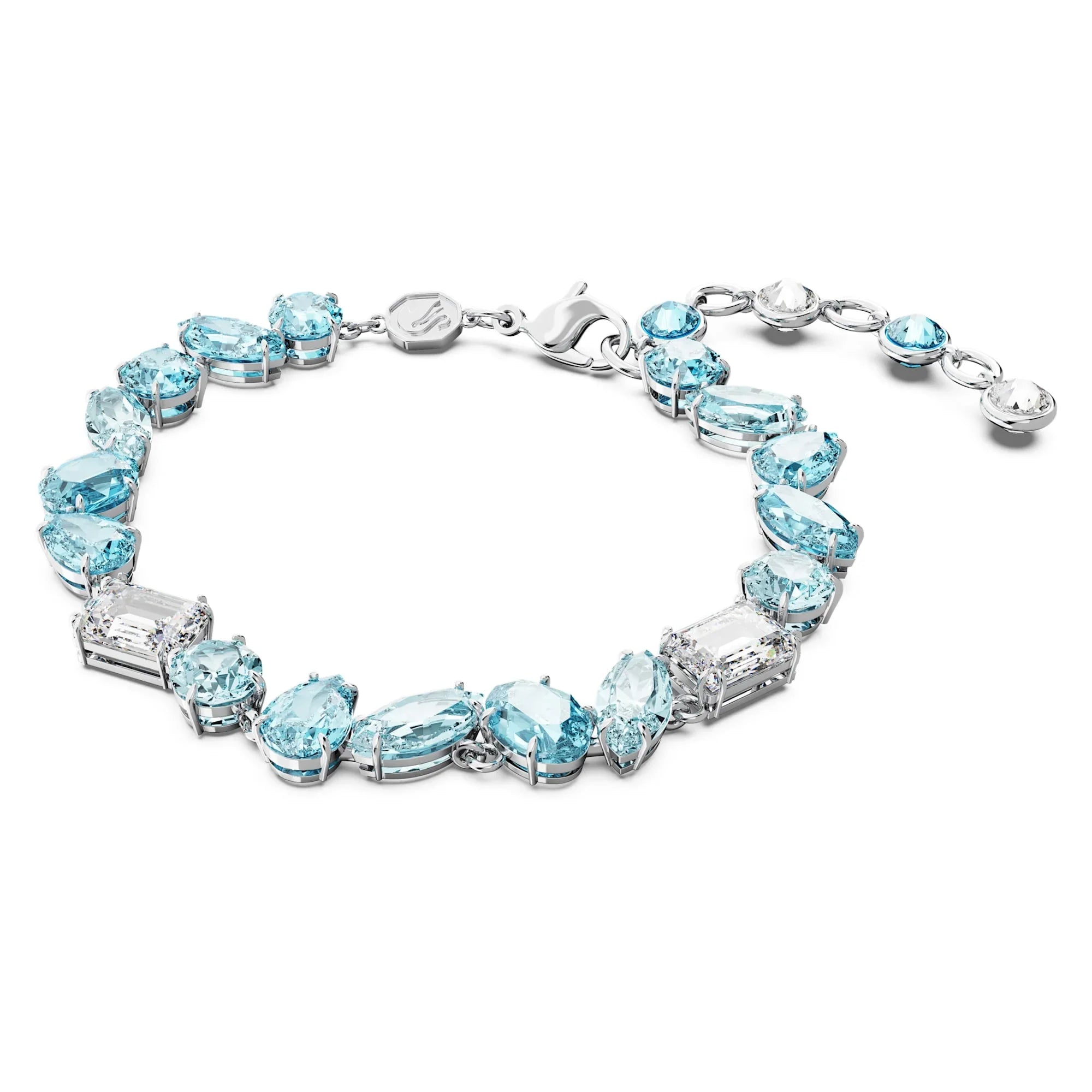 Bracciale Swarovski - Gema - Varie misure - Blu e Argento vista 4