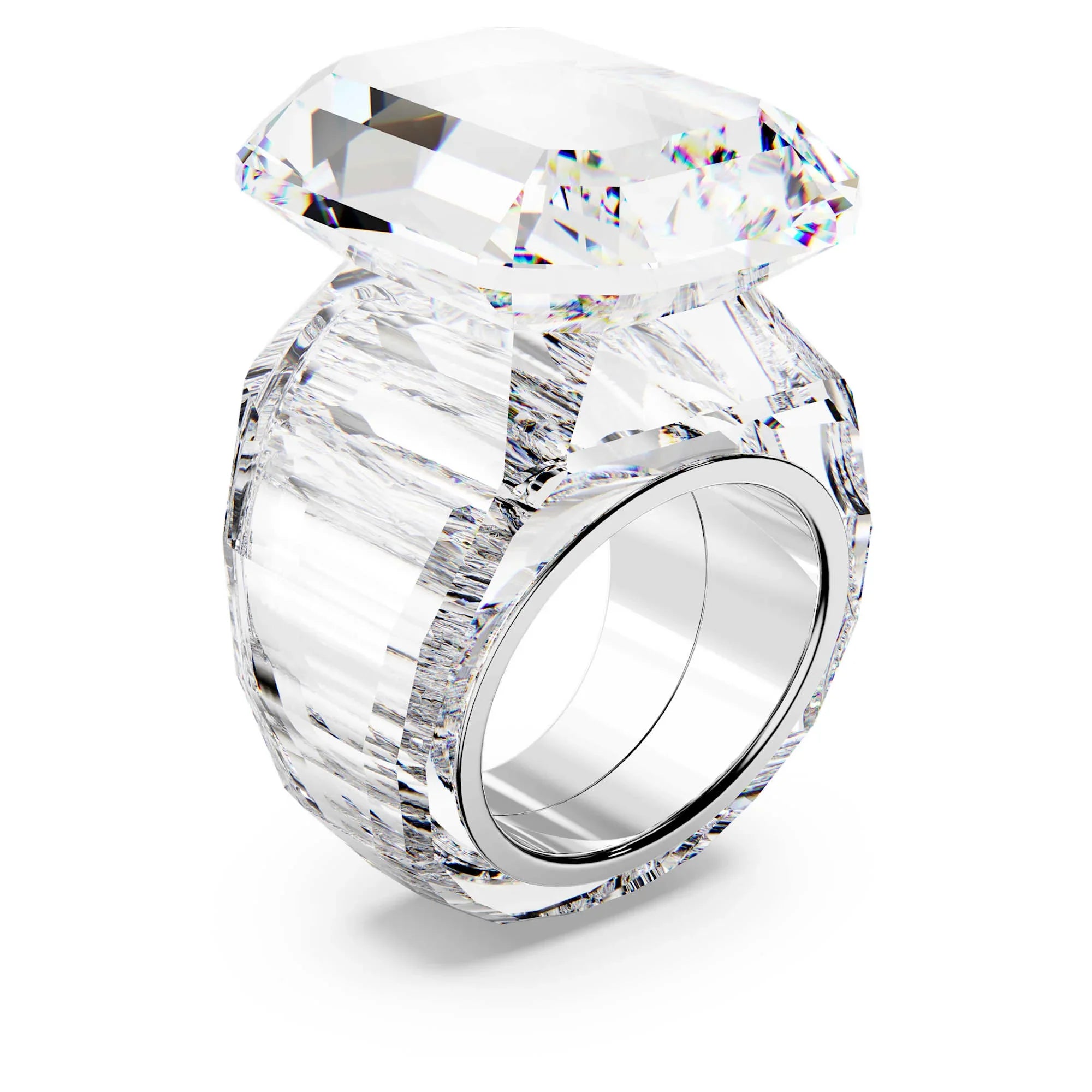 Swarovski ring - Lucent - Achthoekig geslepen - Wit weergave 3