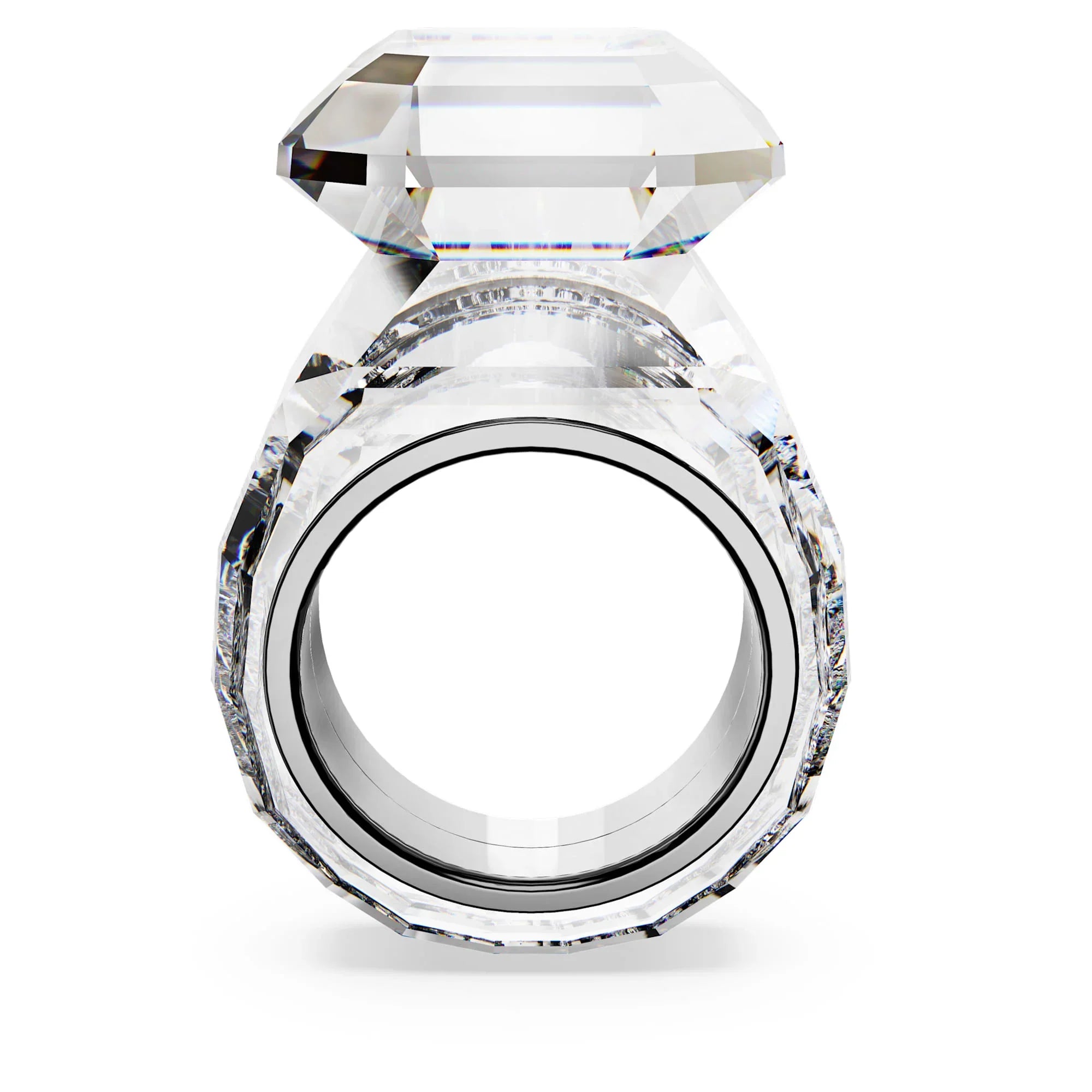 Swarovski ring - Lucent - Achthoekig geslepen - Wit weergave 4