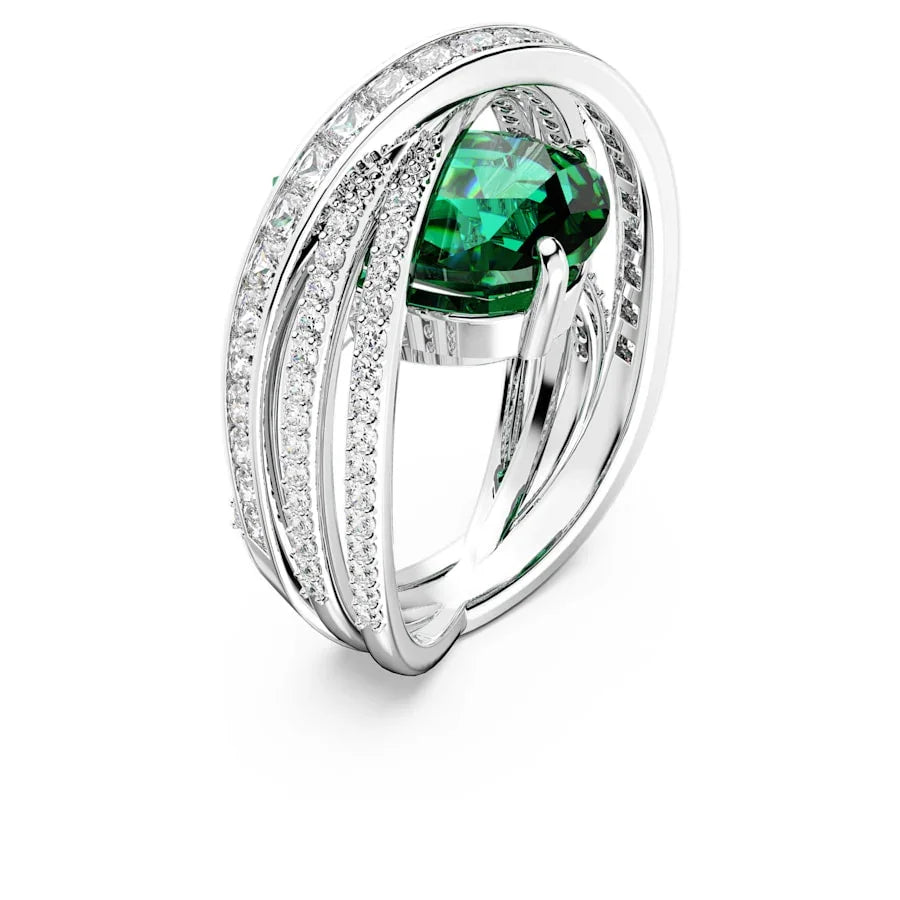 Anillo Swarovski - Hipérbola - Varios tamaños - Verde y Plata vista 3