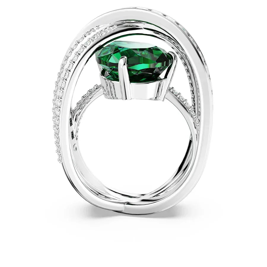 Anillo Swarovski - Hipérbola - Varios tamaños - Verde y Plata vista 4
