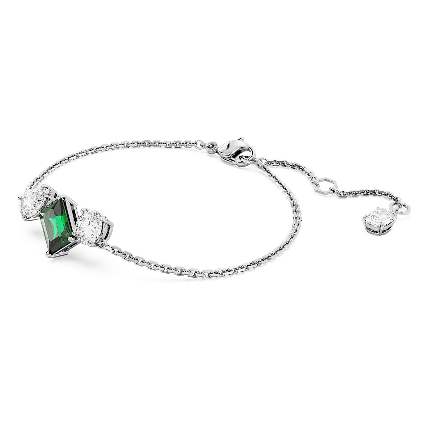 Mesmera - Silver Green - Bracelet - Swarovski