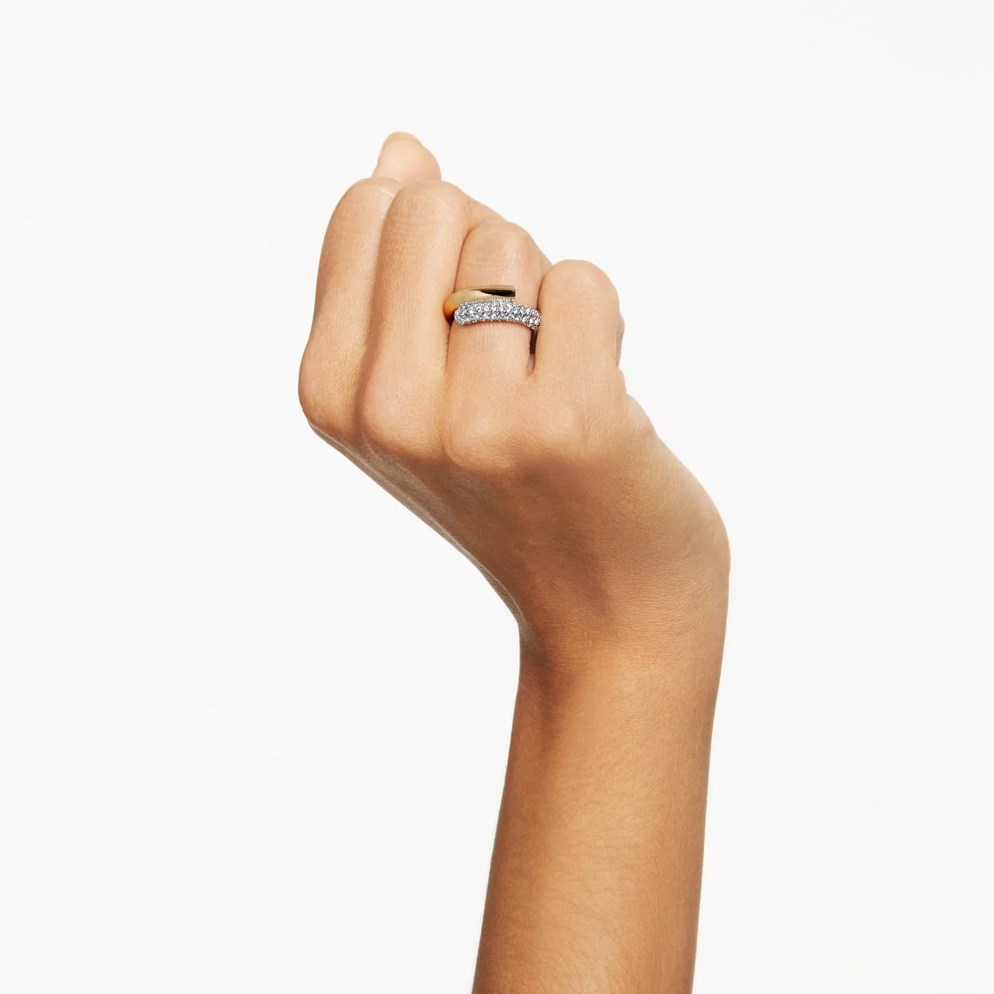 Anillo Dextera Cocktail Mujer Oro Blanco – Swarovski vista 4