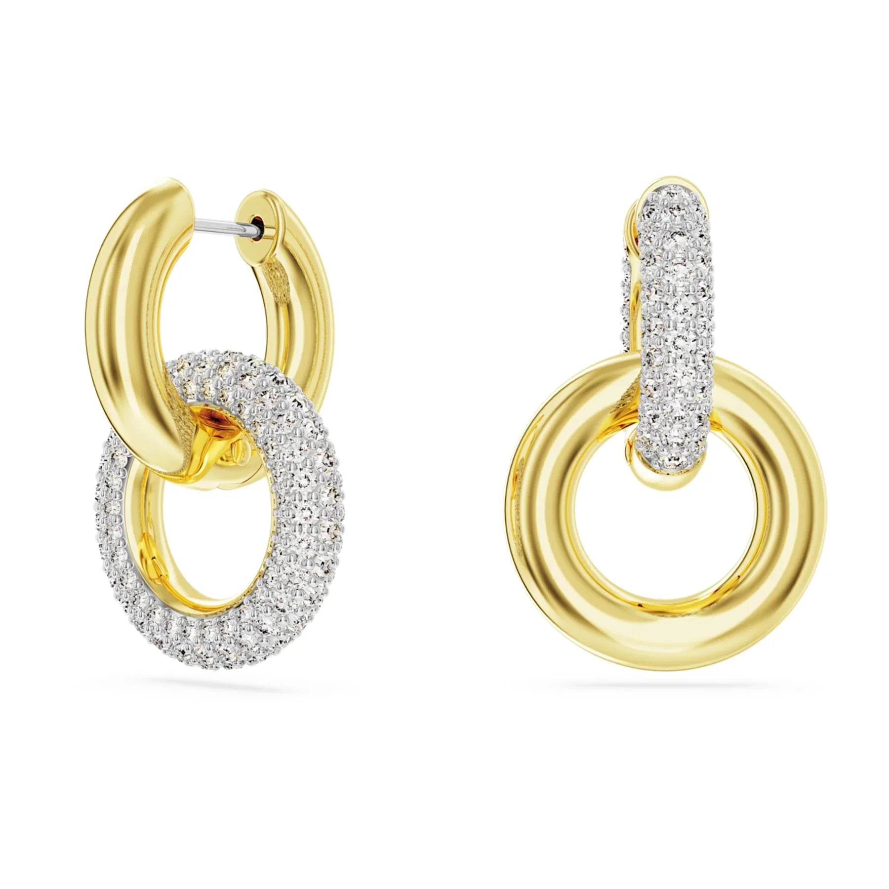Damskie kolczyki Dextera z białego złota – Swarovski