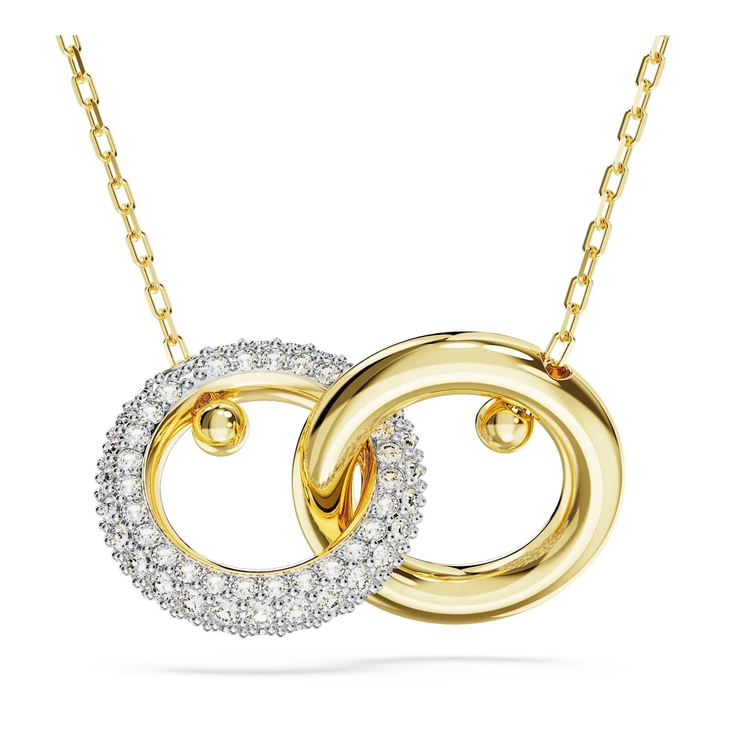 Dextera Pingente Entrelaçado Loop Ouro Branco – Swarovski
