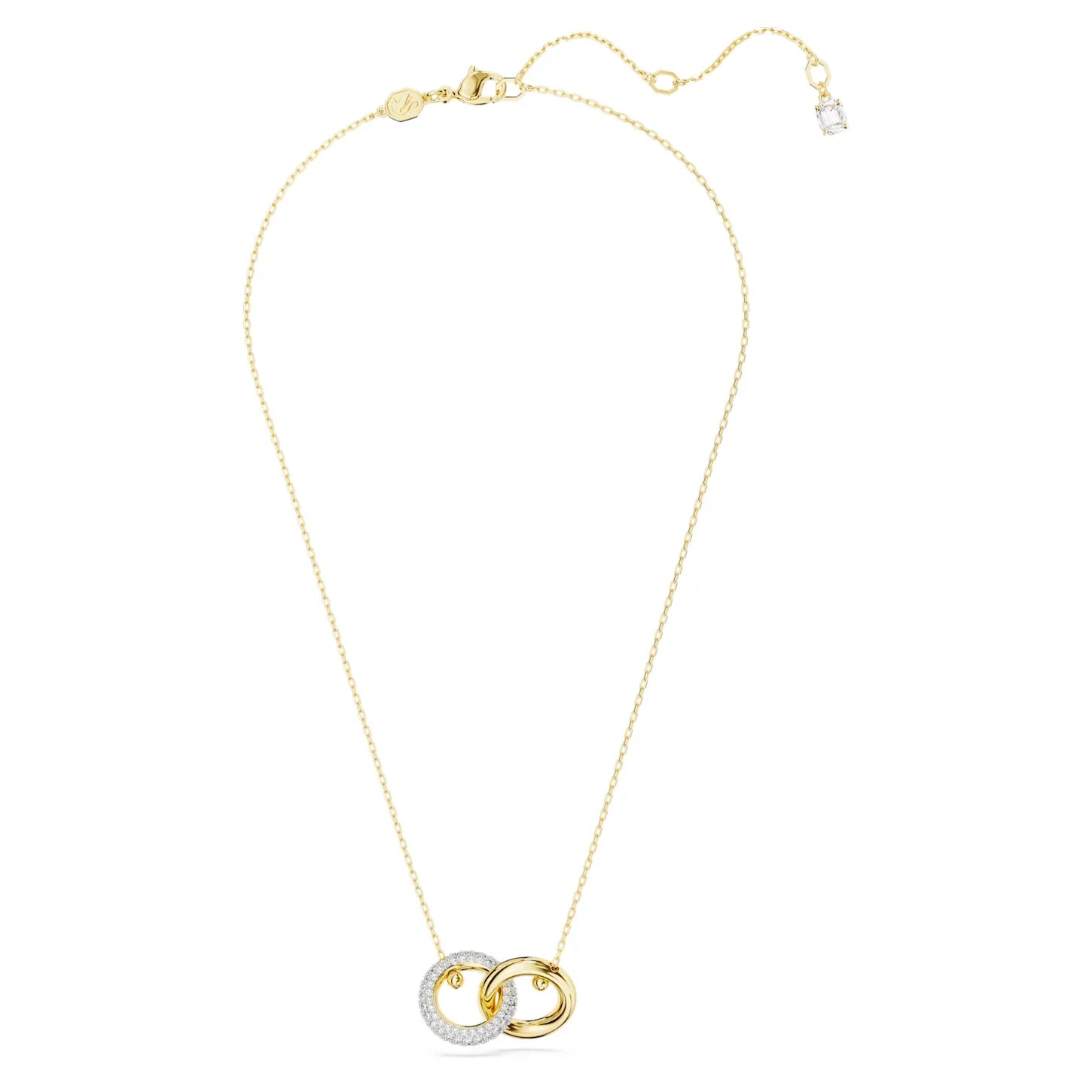 Colgante Dextera Lazo Entrelazado Oro Blanco – Swarovski vista 3