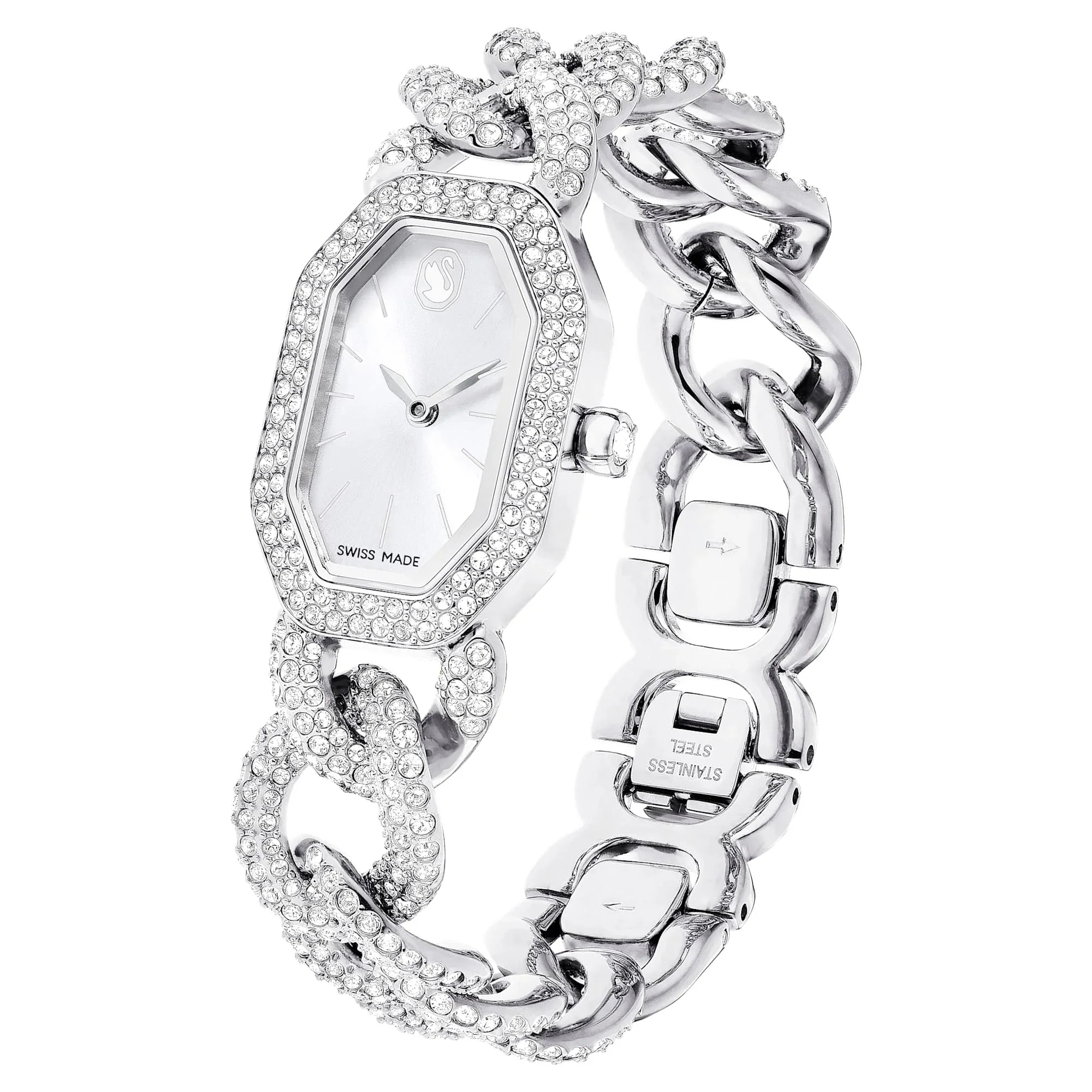 Dámské hodinky Dextera Řetízek Silver Steel – Swarovski