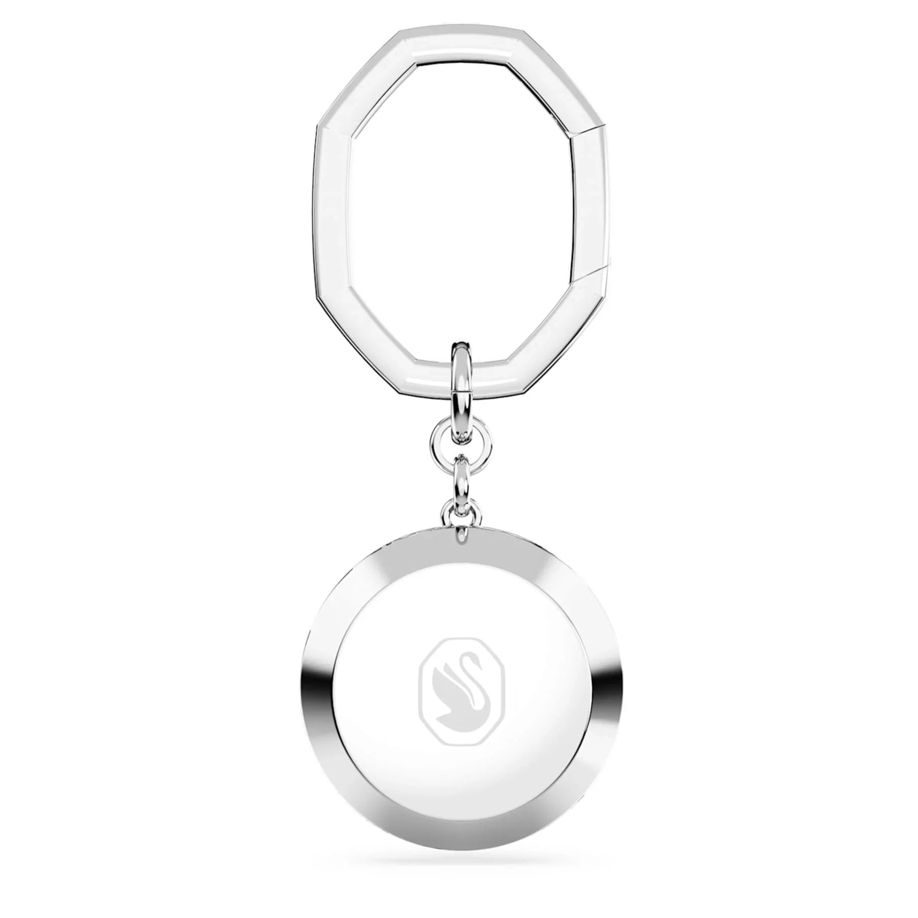 Swarovski nyckelring - Lucent - Rund storlek - Vit & Silvervy 3