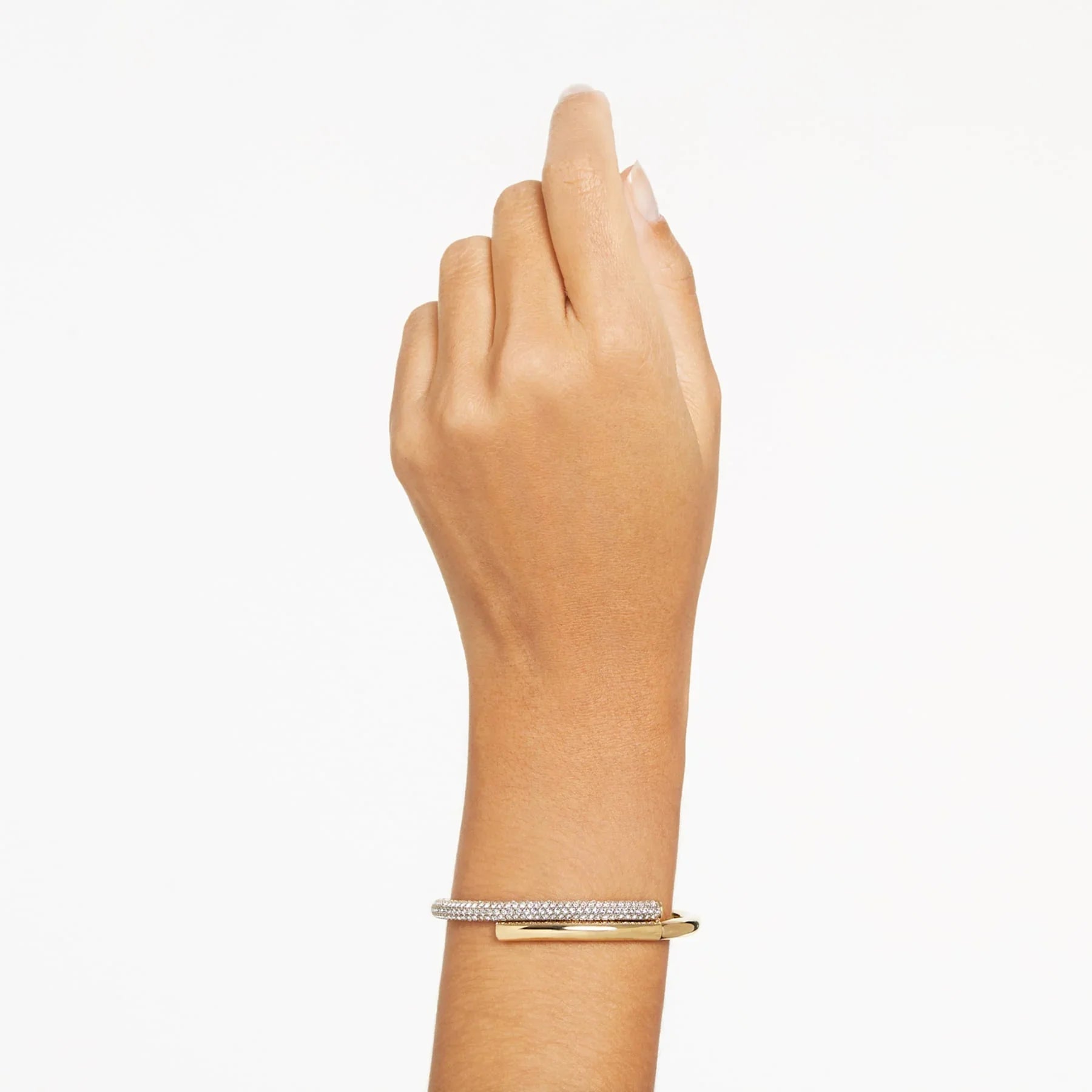 Swarovski karkötő - Dextera - fehér és arany nézet 2