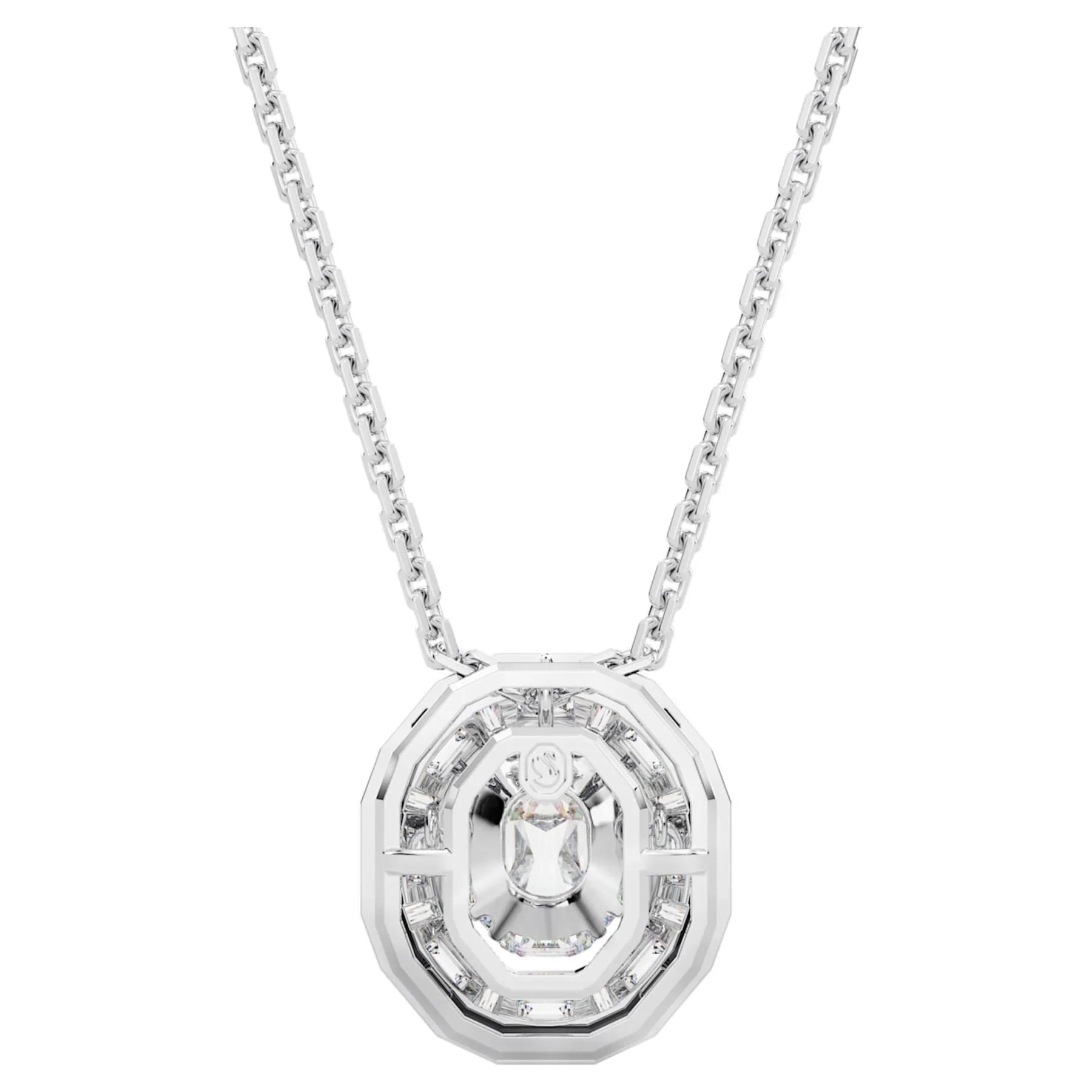 Colgante Mesmera Pequeño Octogonal Plata Blanca – Swarovski vista 4