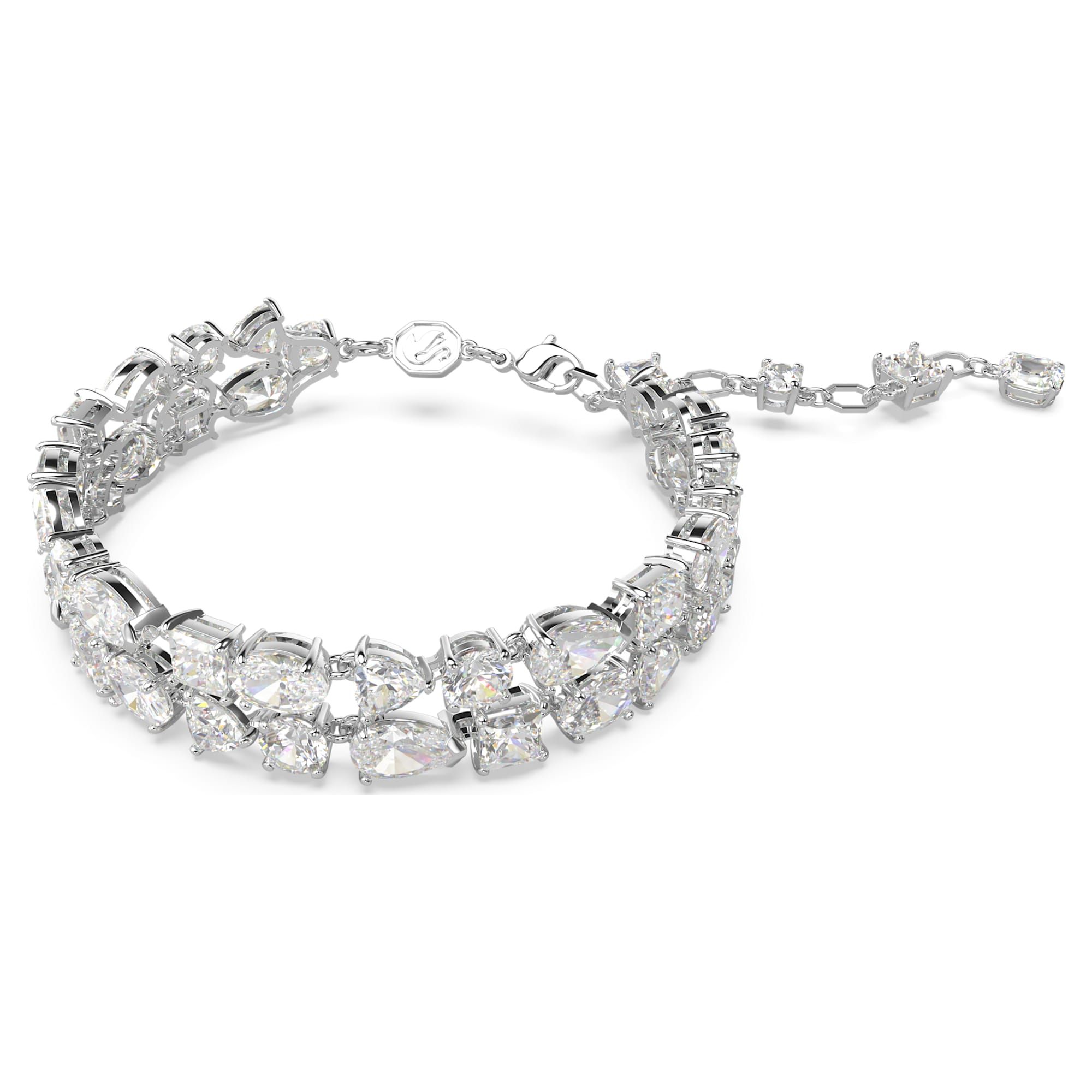 Mesmera - White Silver - Bracelet - Swarovski