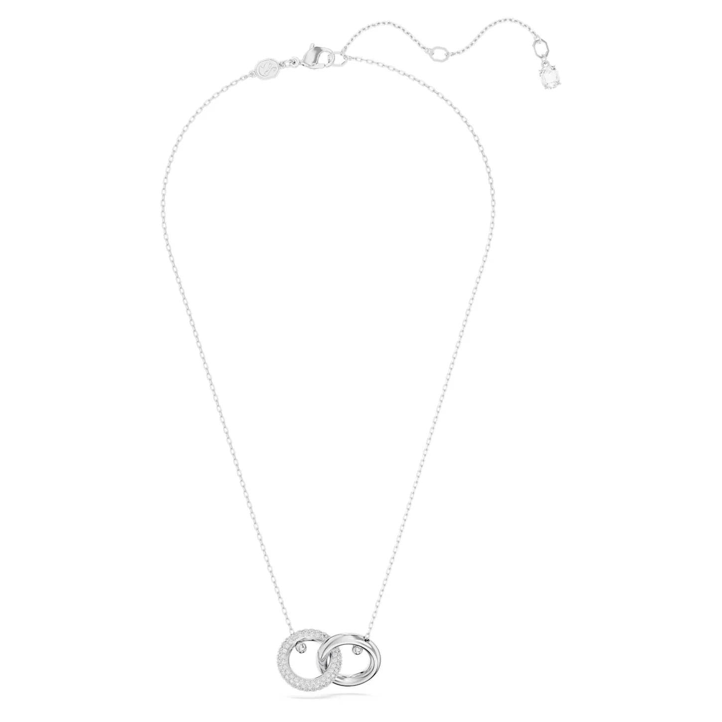 Colgante Swarovski - Dextera - Lazo entrelazado - Blanco y Plata vista 3