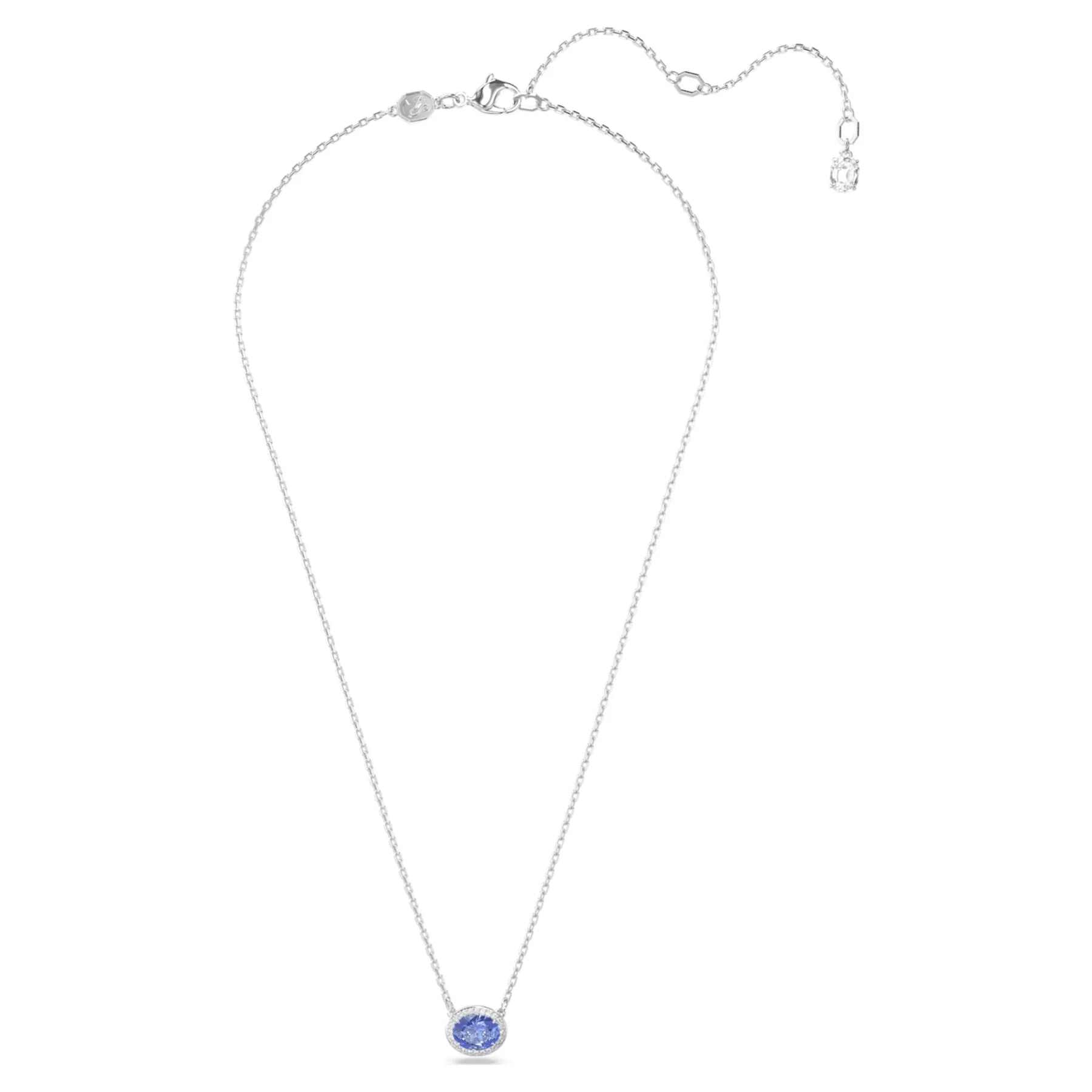 Κολιέ με ρόδιο μπλε οβάλ Constella – όψη Swarovski 3