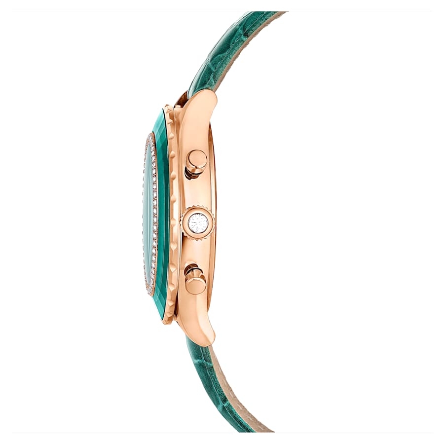 Reloj Octea Chrono de Piel Verde para Mujer – Swarovski
