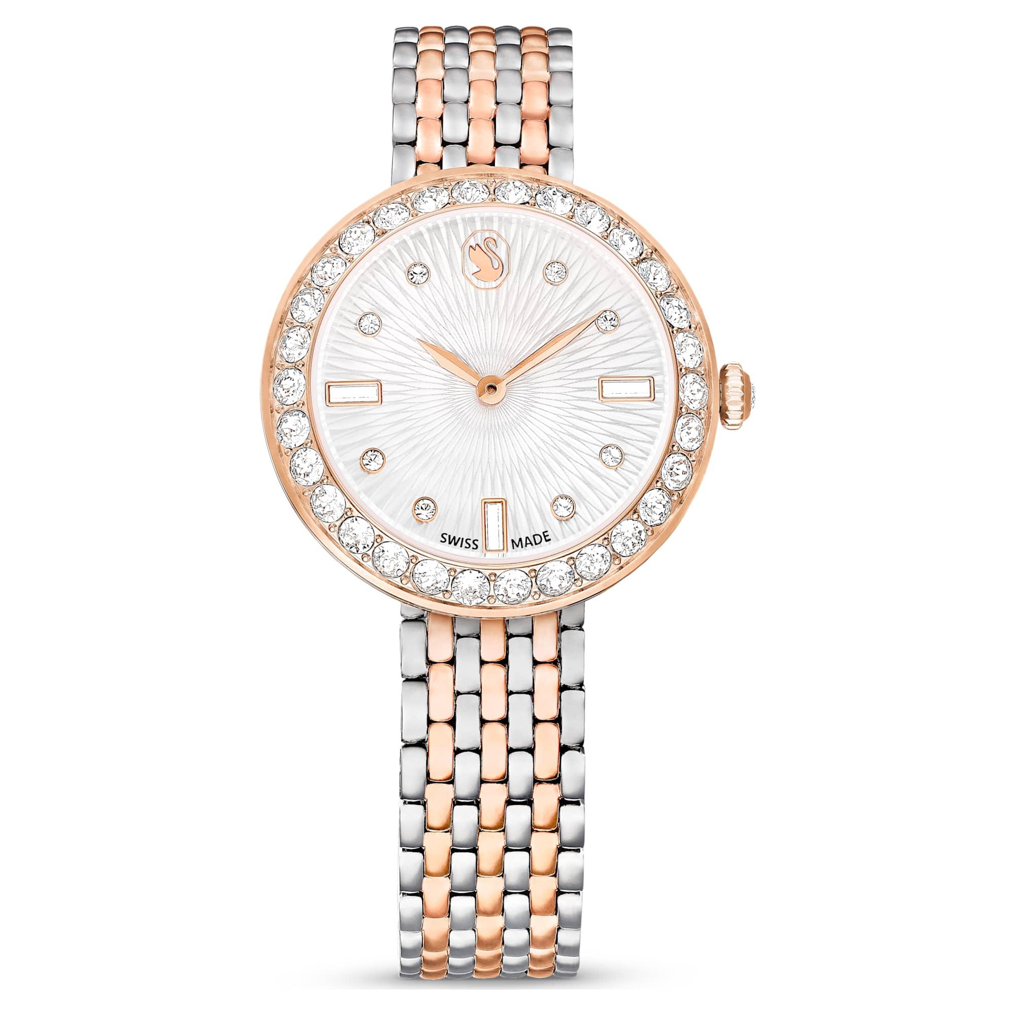 Certa Metal Pembe Altın ve Gümüş Kadın Saati – Swarovski görünümü 3