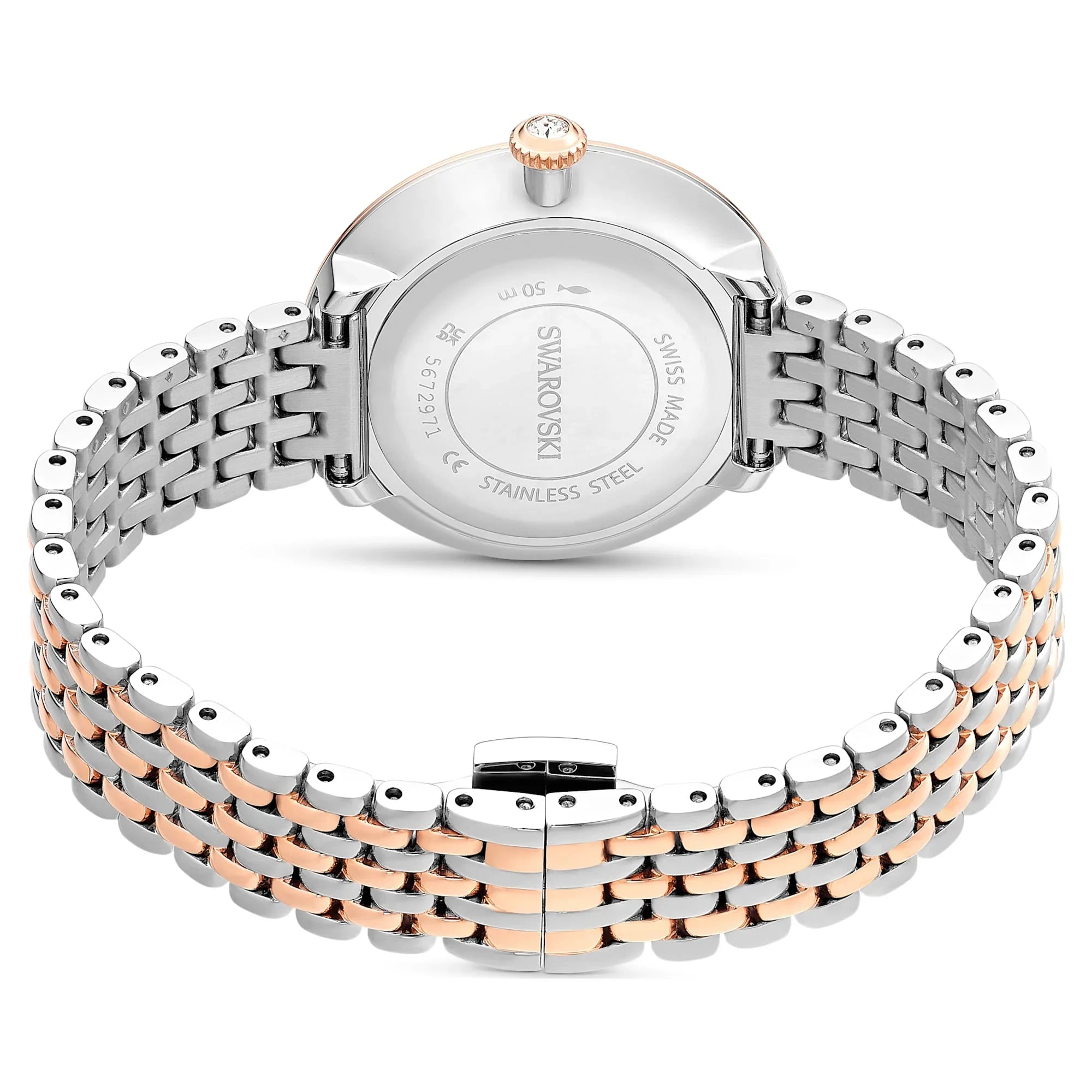 Certa Metal Pembe Altın ve Gümüş Kadın Saati – Swarovski görünümü 6