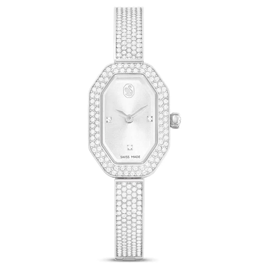 Dámské hodinky Dextera Bangle Silver Steel – pohled Swarovski 2