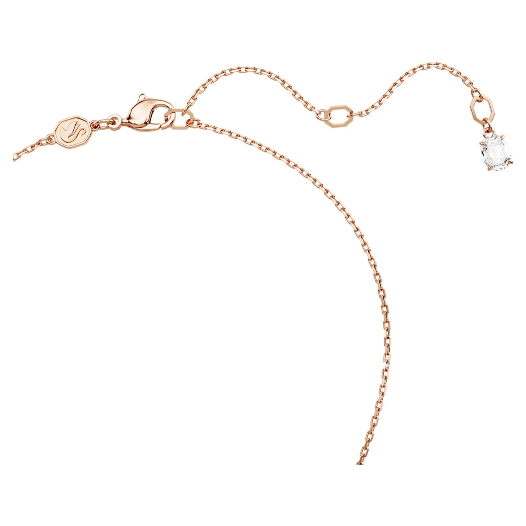 Colgante Idyllia Trébol de Cuatro Hojas en Oro Rosa Blanco – Swarovski