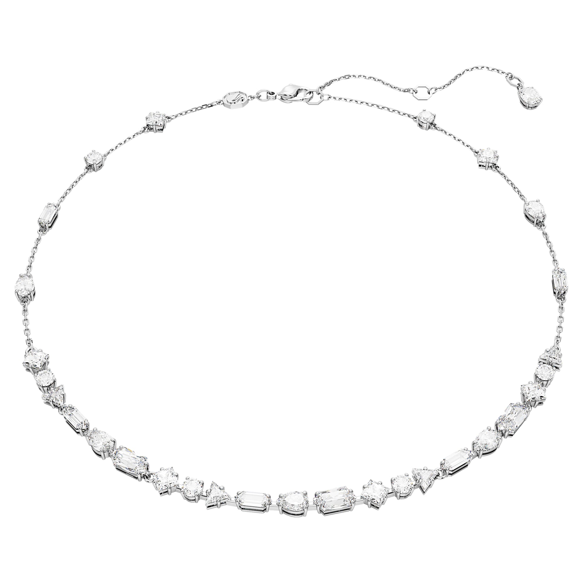 Gümüş Beyaz Mesmera Kolye Dağınık Desenli Çeşitli Ebatlar – Swarovski