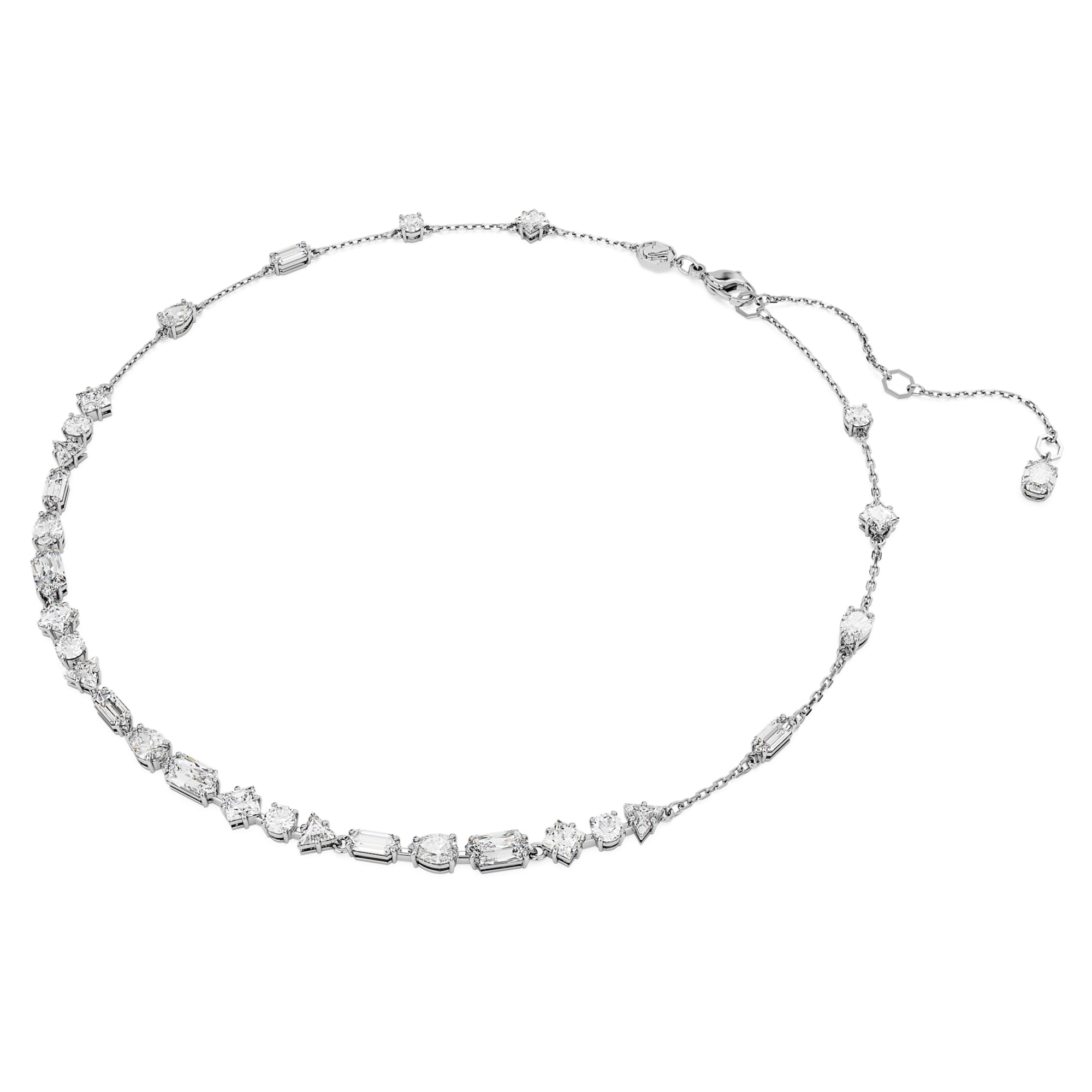 Silver White Mesmera Necklace Scattered Pattern Various Sizes – Swarovski