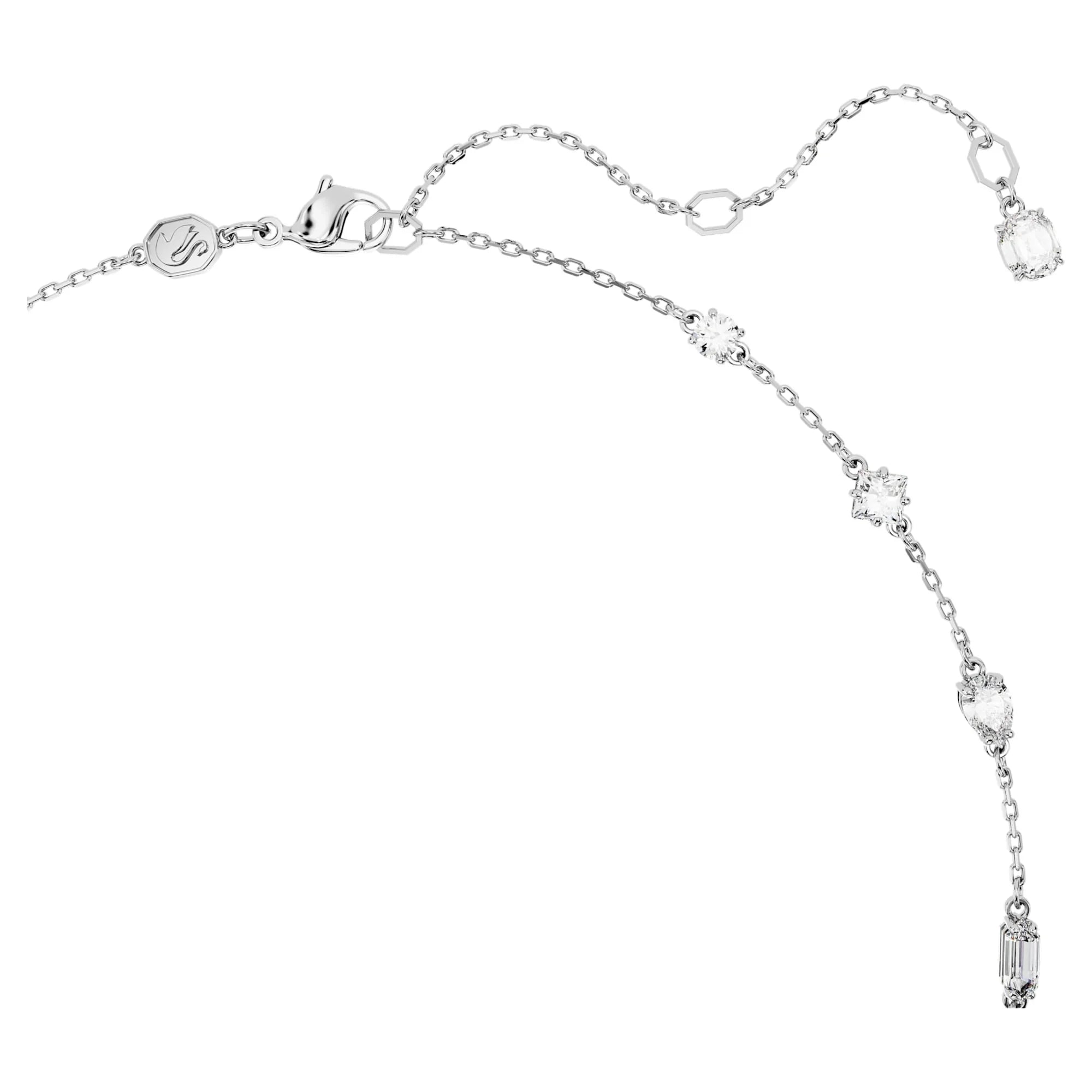 Gümüş Beyaz Mesmera Kolye Dağınık Desenli Çeşitli Boyutlarda – Swarovski görünümü 3
