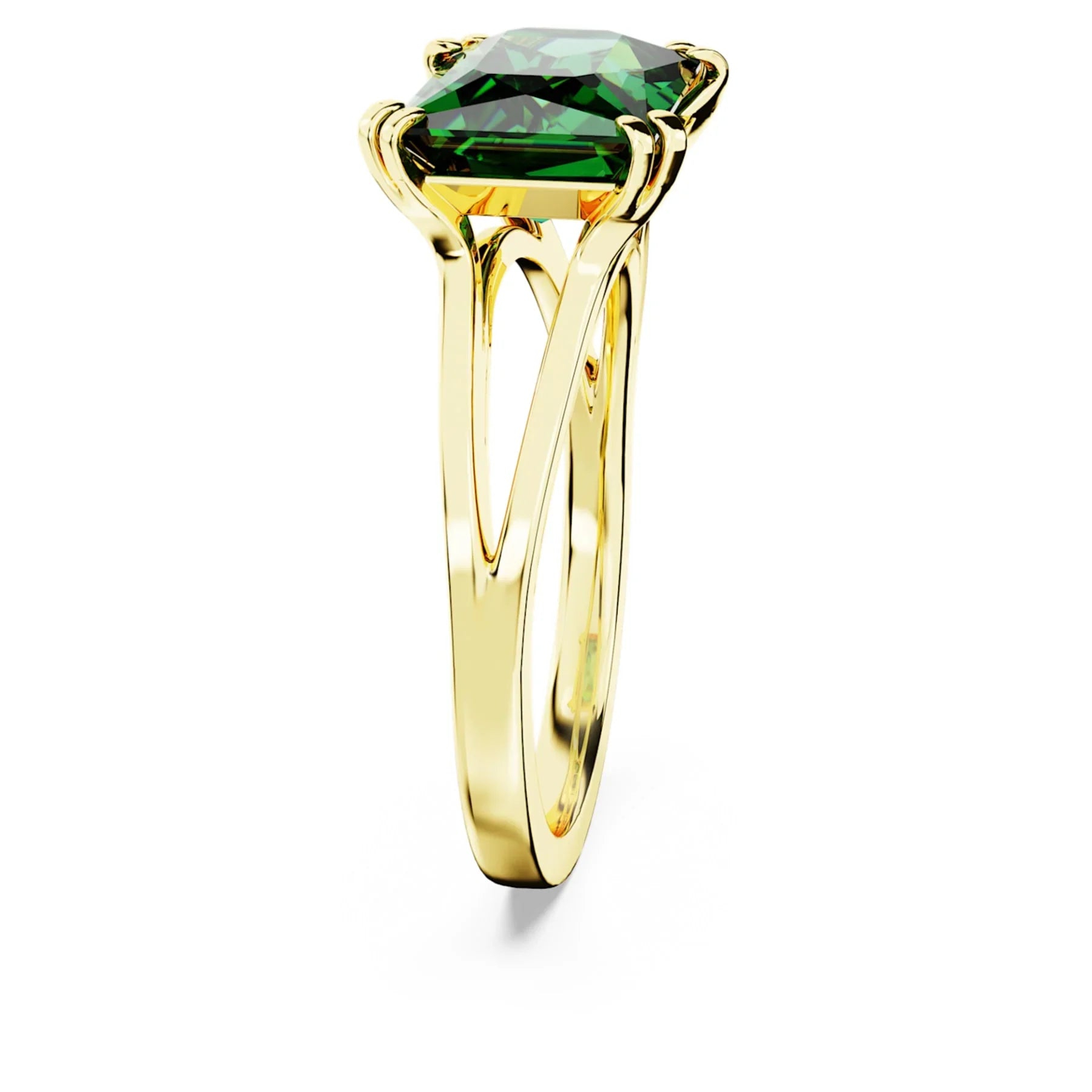 Swarovski Ring - Stilla - Rechthoekig - Groen en goudkleurig plating weergave 5