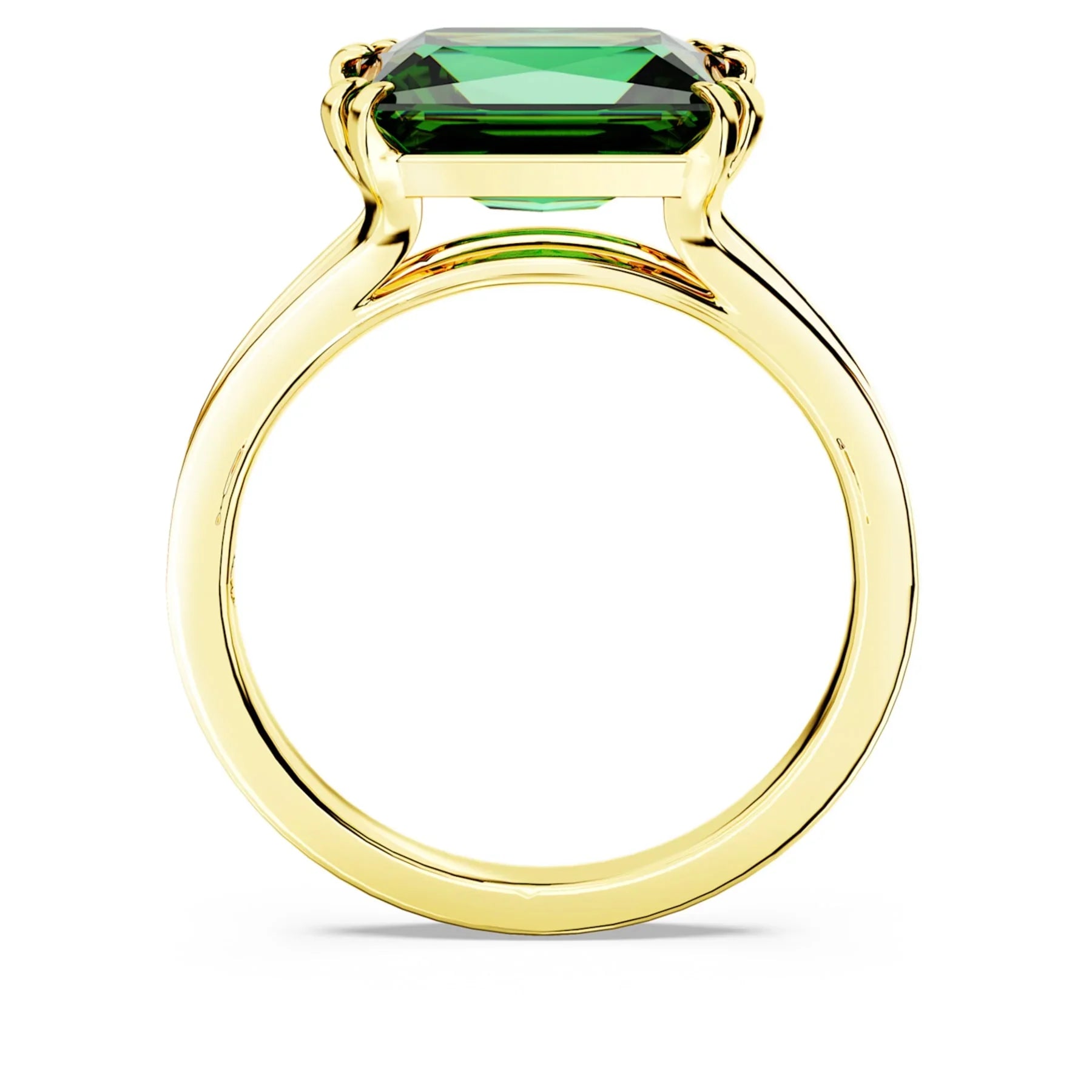 Swarovski Ring - Stilla - Rechthoekig - Groen en goudkleurig plating weergave 4