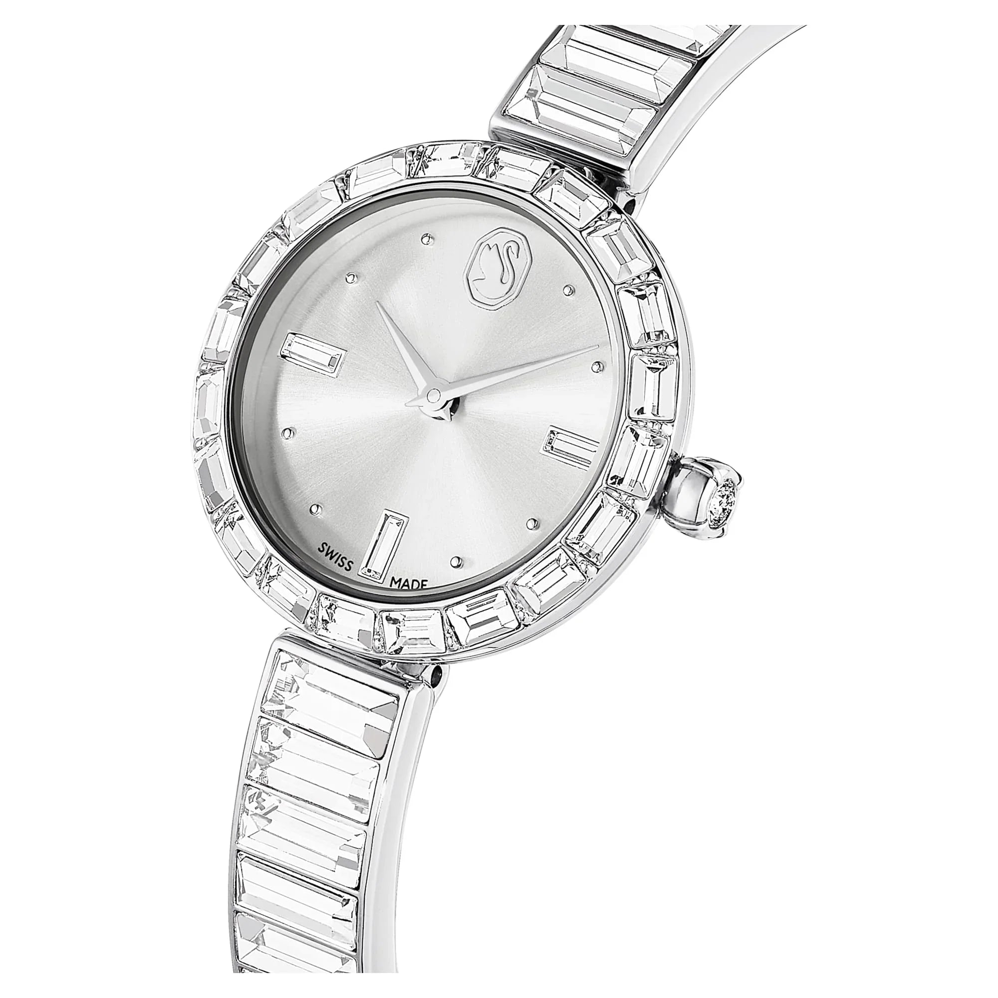 Matrix Bangle White Steel Women's Watch – Swarovski view 4