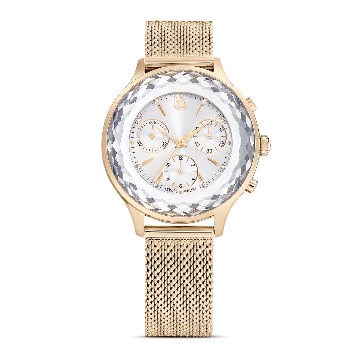 Nova Chrono Women's Watch Champagne Gold Steel – Swarovski