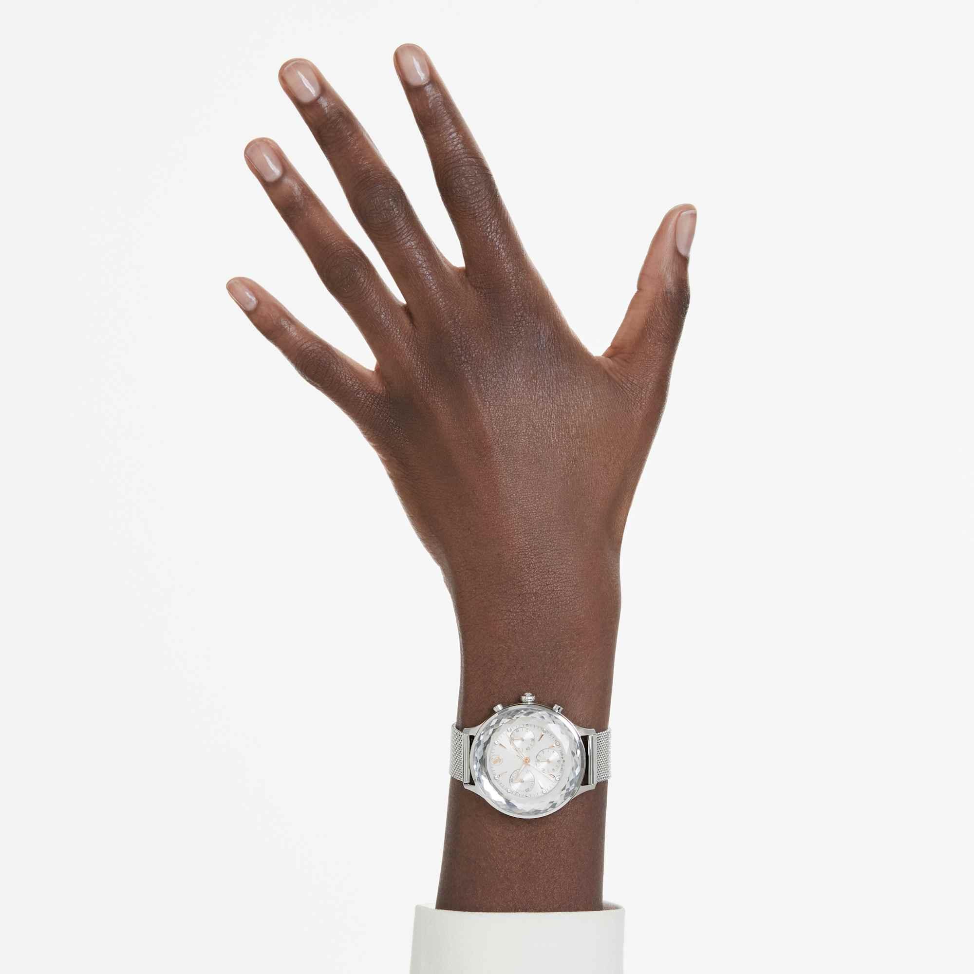 Dámské hodinky Nova Chrono ze stříbrné oceli – pohled Swarovski 2