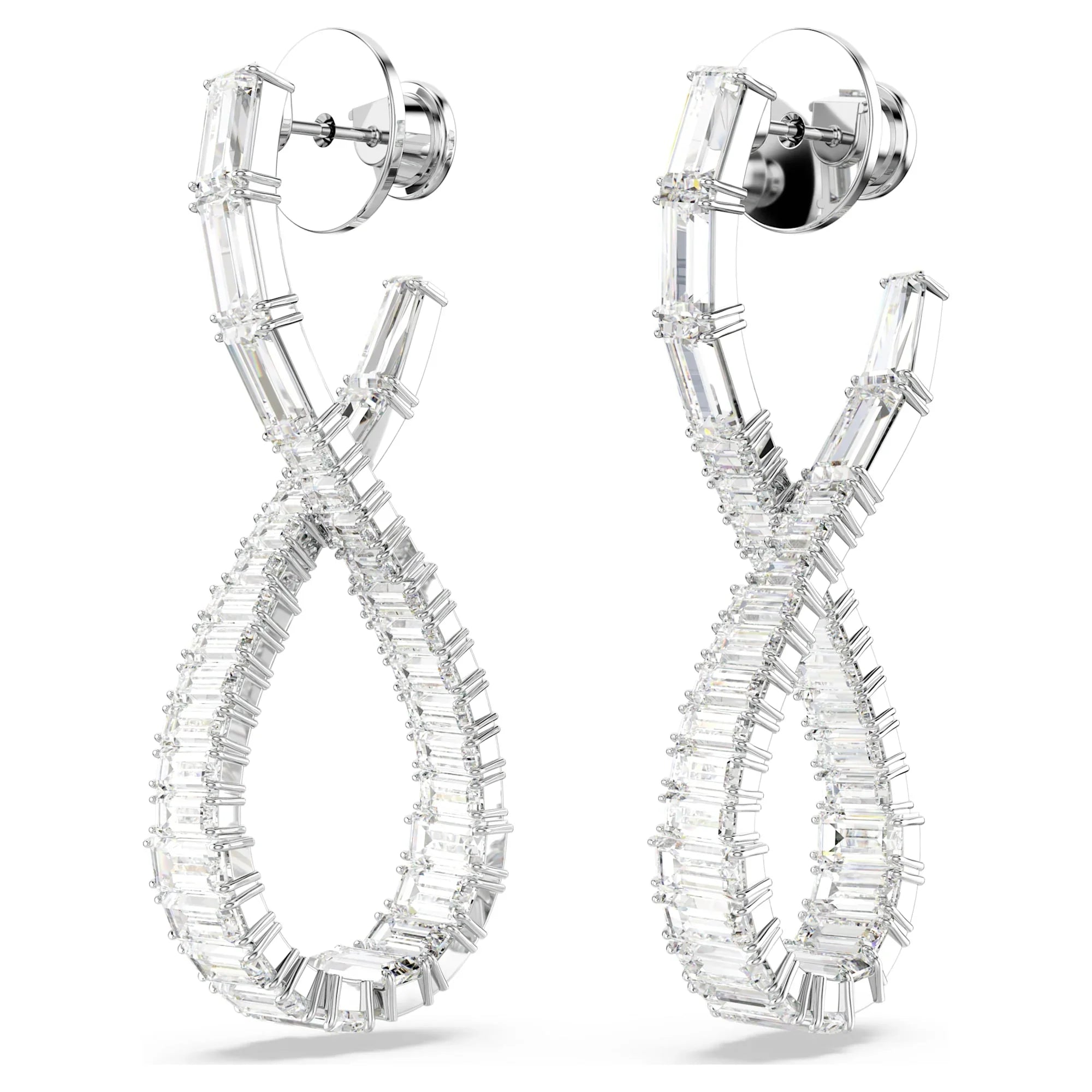 Dameshyperbola Infini witzilveren oorbellen – Swarovski bekijk 3