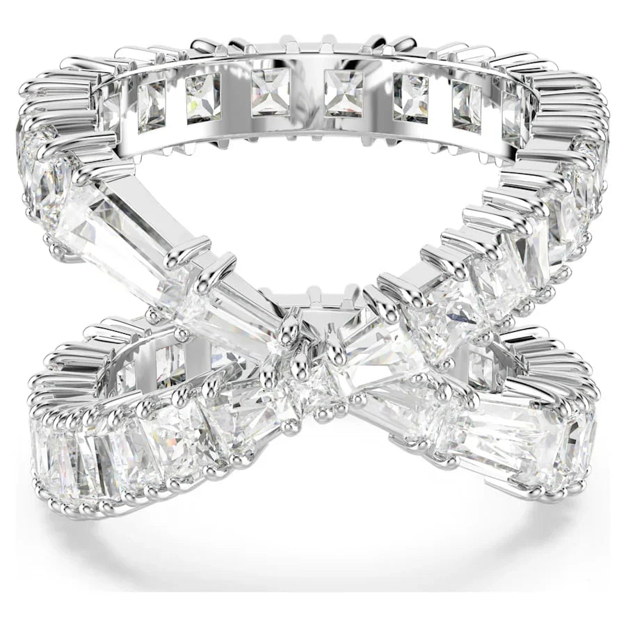 Anillo de mujer Hyperbola Infinite blanco plata – Swarovski