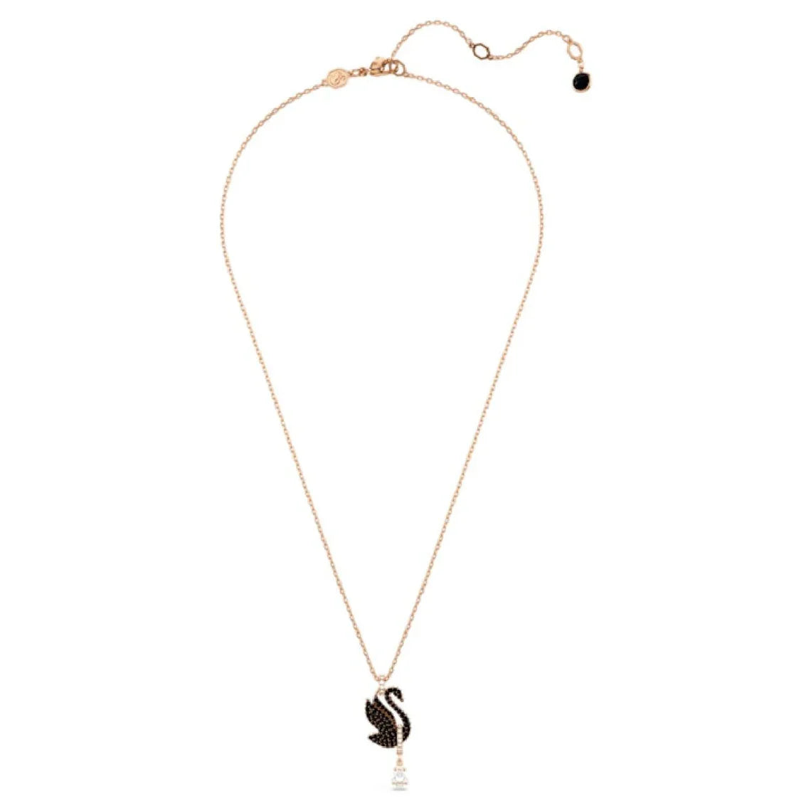 Hattyú medál Swan Black Rose Gold – Swarovski nézet 2