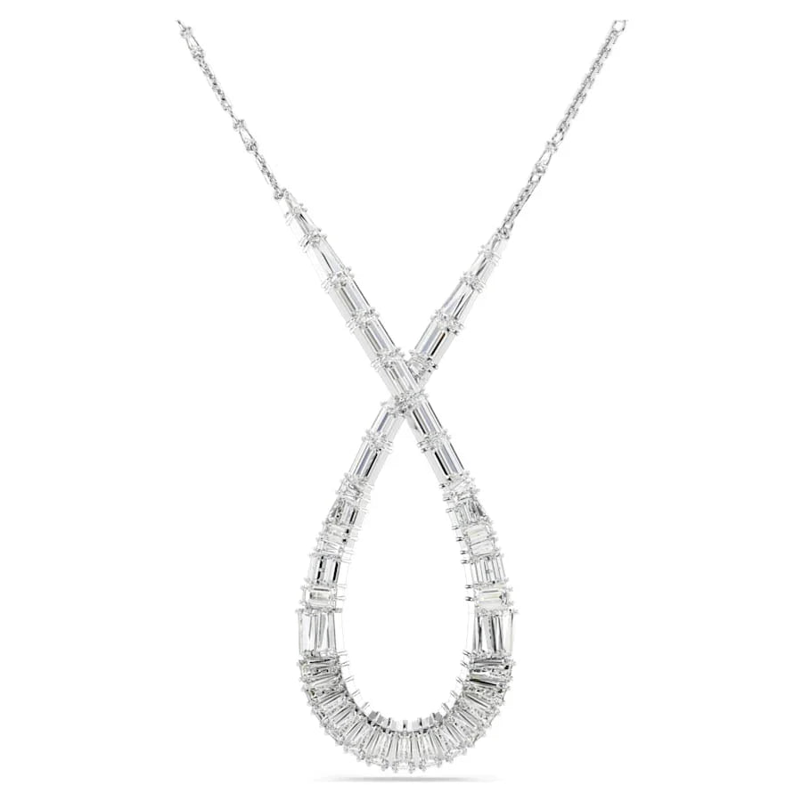 Wisiorek Hyperbola Infinite w kolorze białym, rodowany – Swarovski