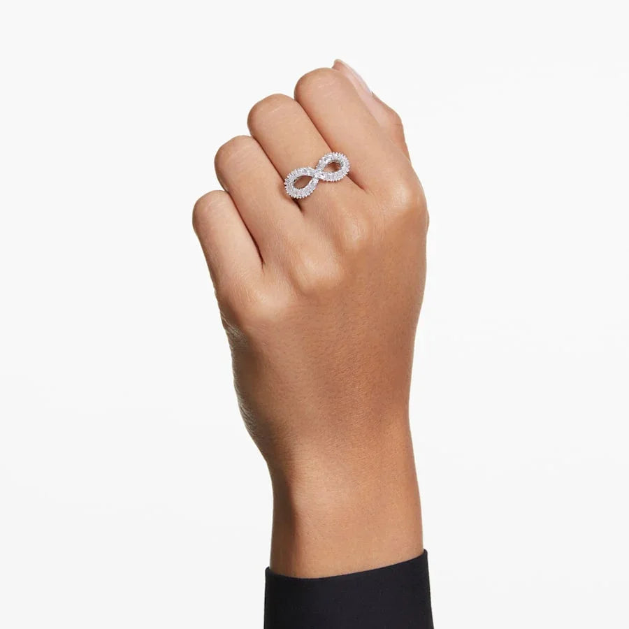 Swarovski Ring - Hyperbola - White & Silver view 2