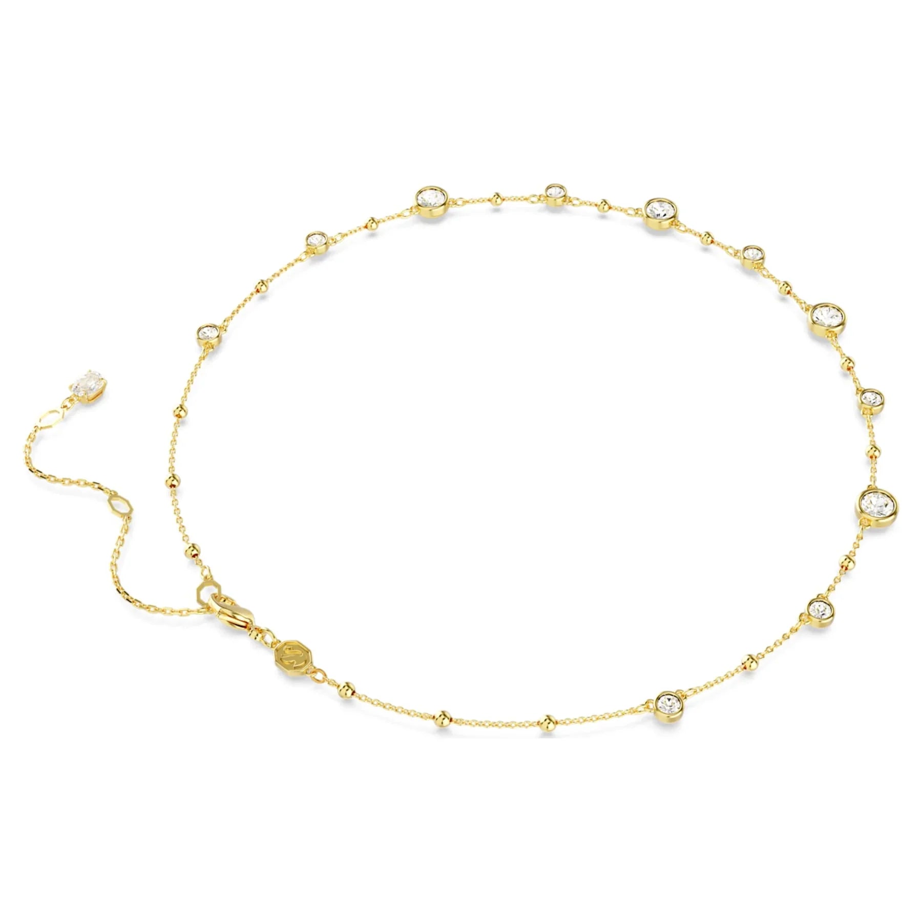 Collar Swarovski - Imber - Corte redondo - Blanco y Oro vista 4