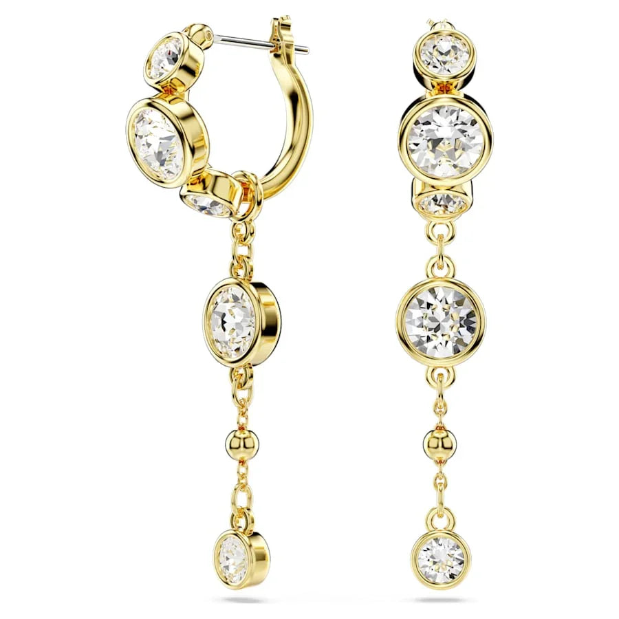 Σκουλαρίκια Swarovski - Imber - Στρογγυλό κόψιμο - Λευκό & Μικτό μεταλλικό φινίρισμα όψη 5