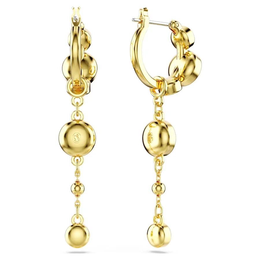 Σκουλαρίκια Swarovski - Imber - Στρογγυλό κόψιμο - Λευκό & Μικτό μεταλλικό φινίρισμα όψη 4