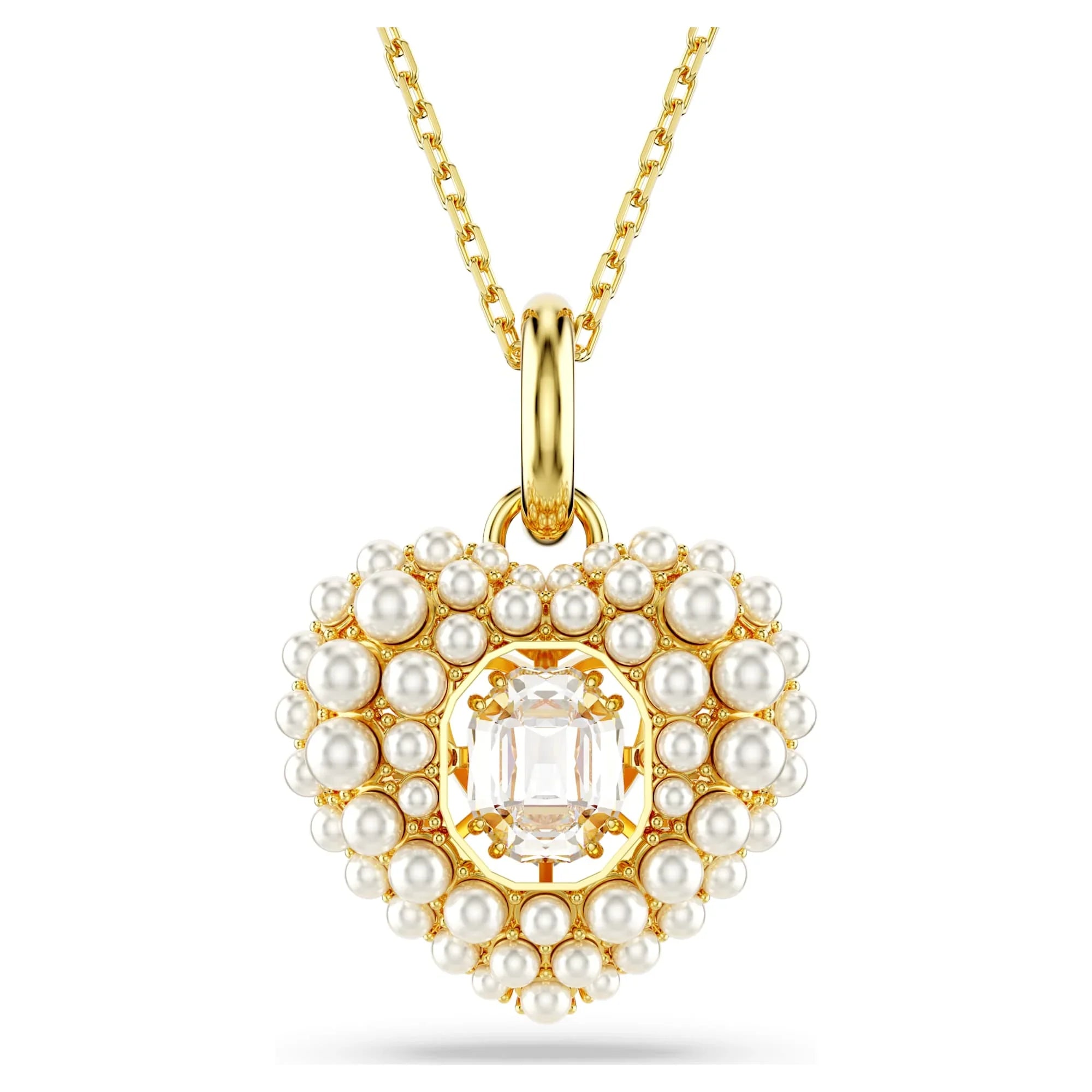 Hyperbola szív kristálygyöngy medál White Gold – Swarovski