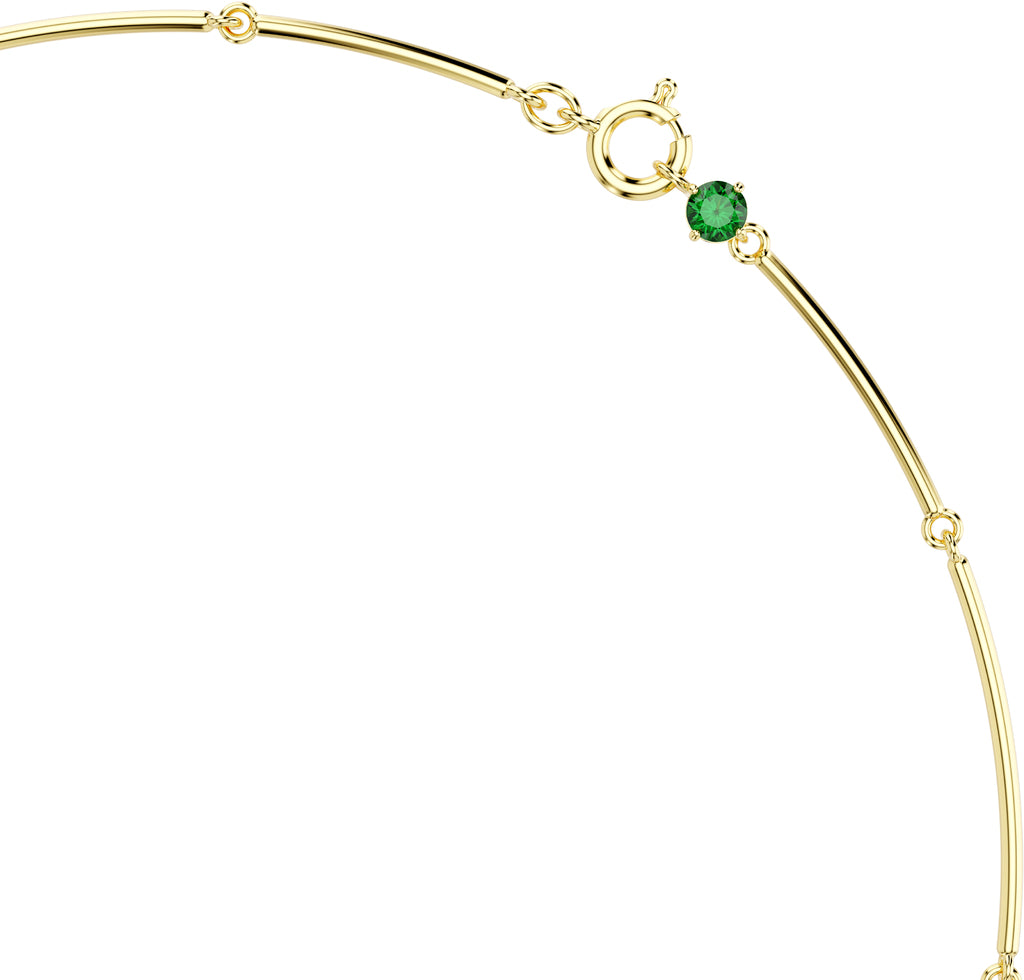 Constella Round Green Gold Necklace – Swarovski