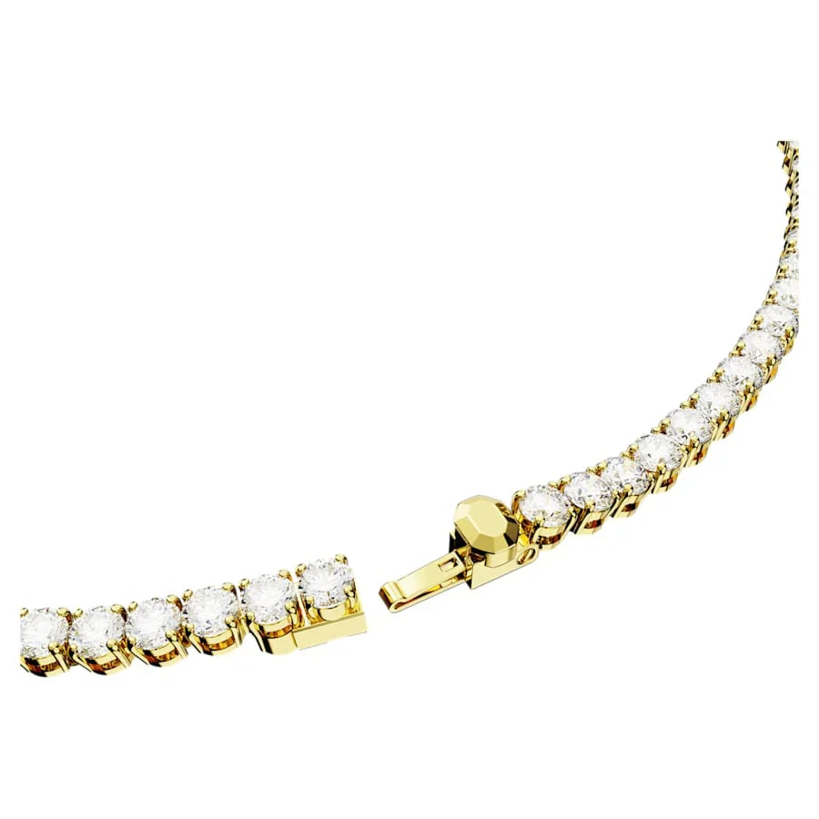 Swarovski Halsband - Matrix Tennis - Rund storlek - White & Gold view 2