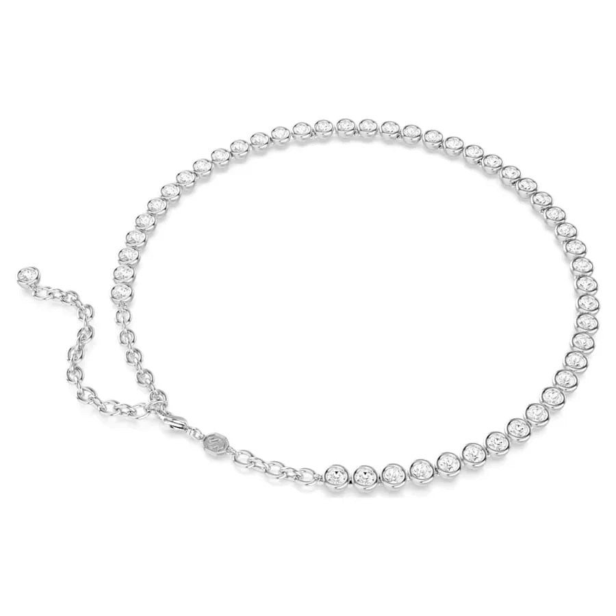 Colar Swarovski - Imber - Corte redondo - Branco e prata vista 3