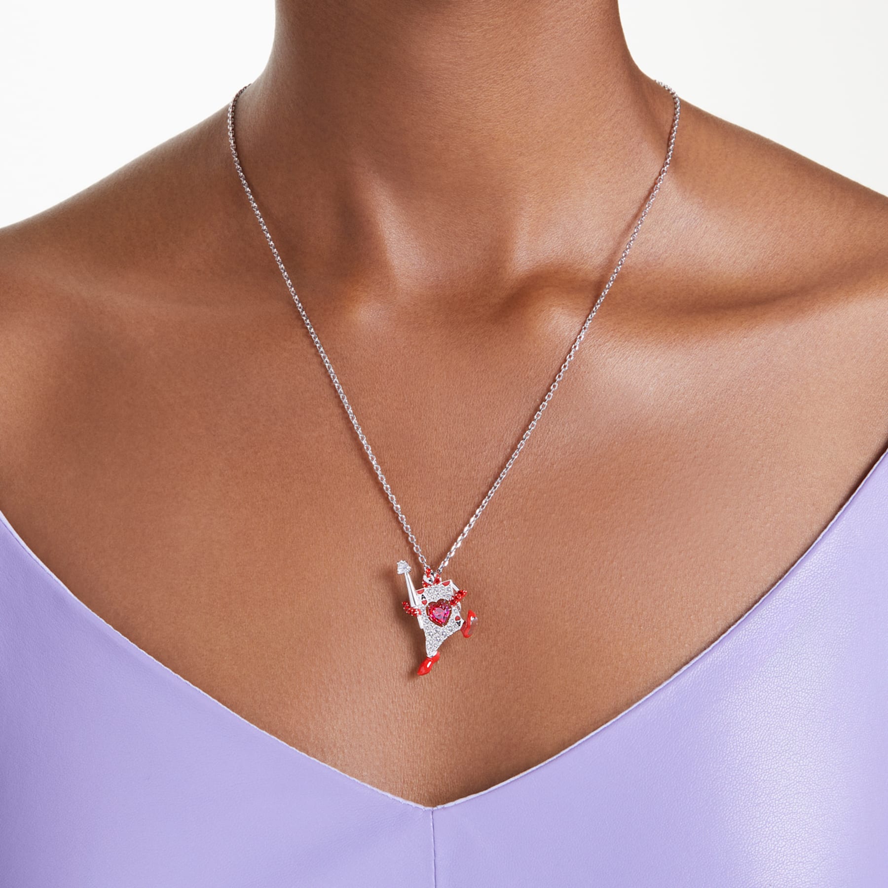 Alice in Wonderland Playing Card Necklace – Swarovski
